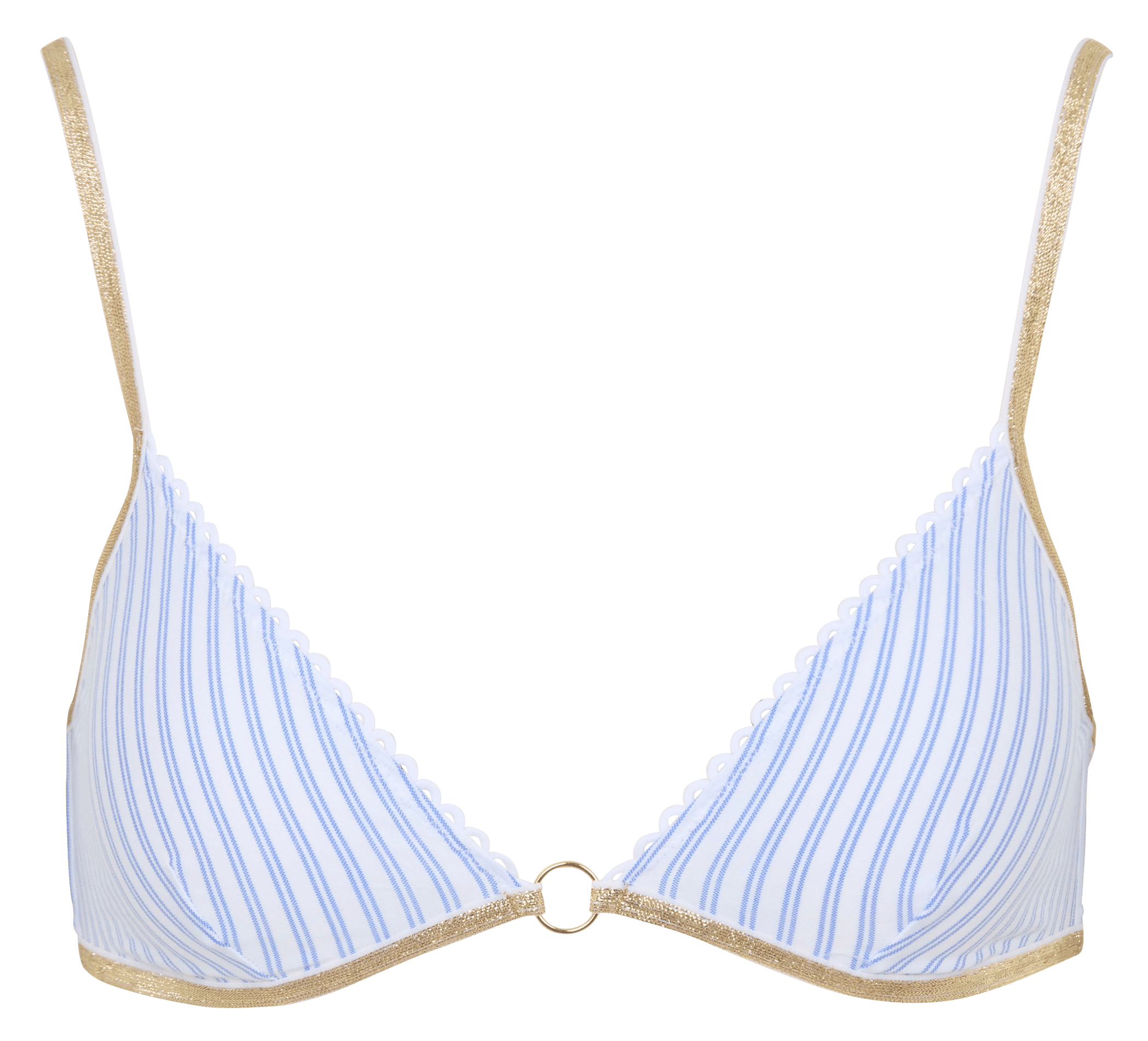 Gestreiftes Bikinioberteil LA NOUVELLE Blau