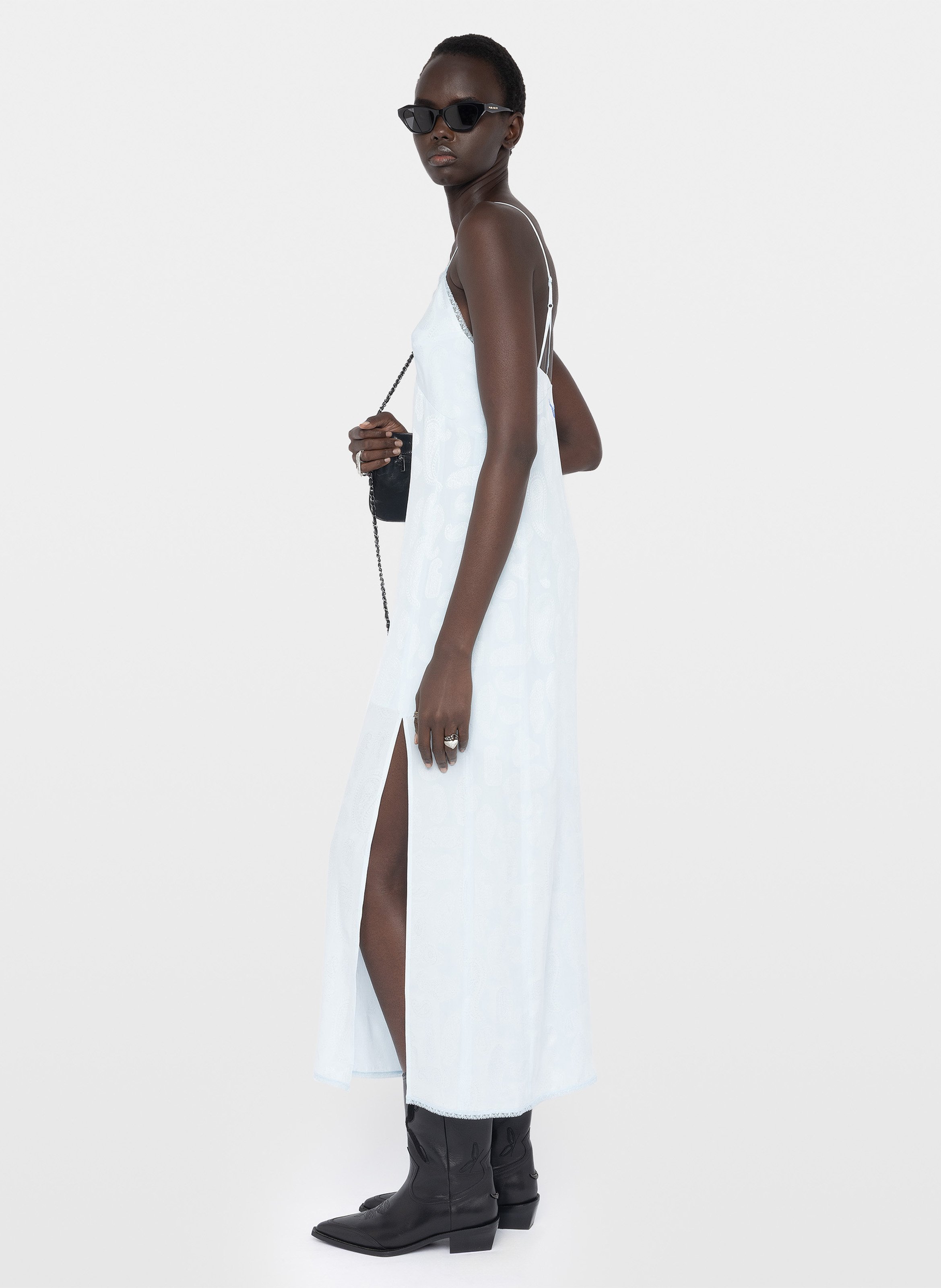 Langes Seidenkleid ZADIG&VOLTAIRE Blau