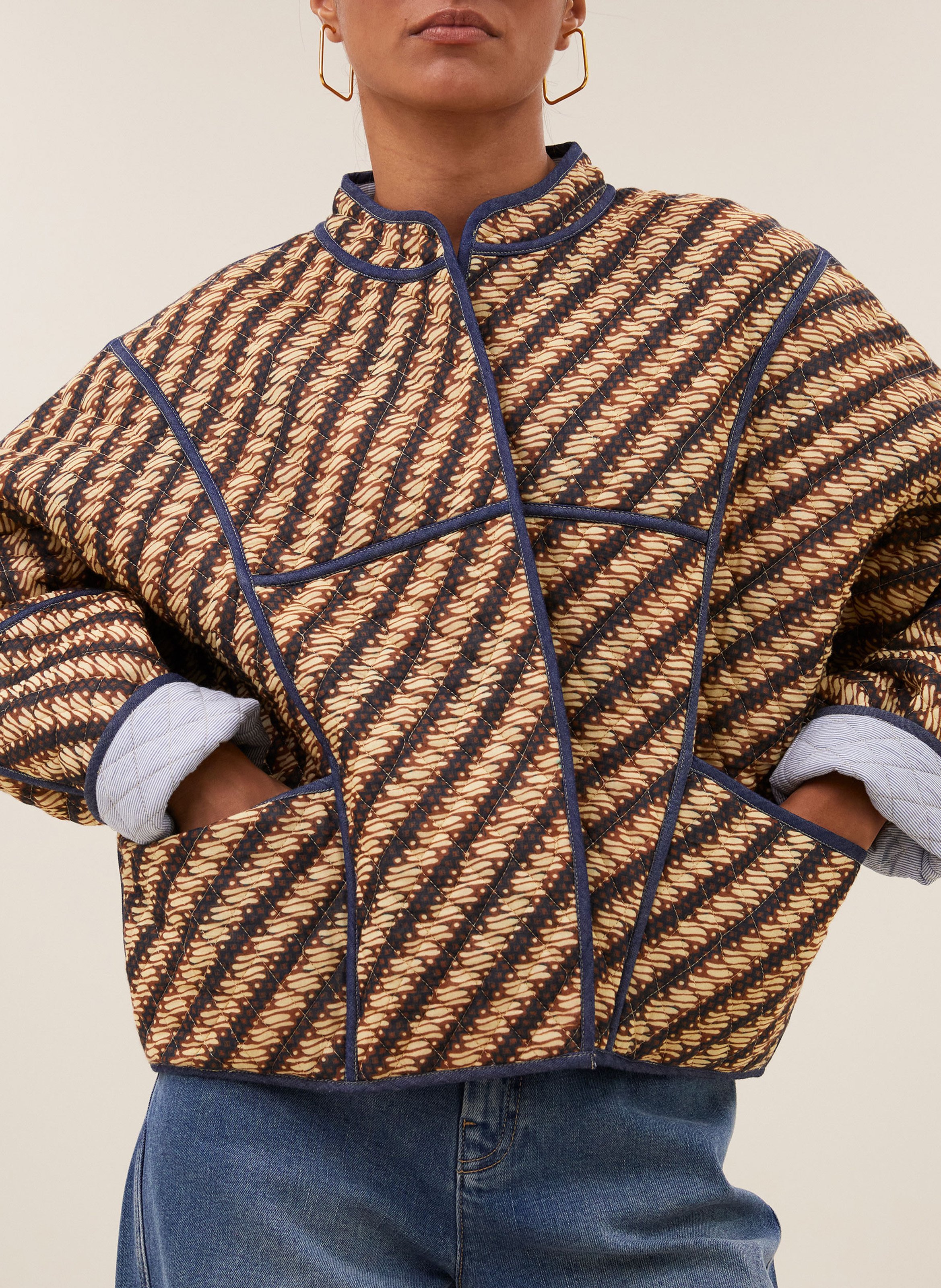 Veste col montant en coton bio  BY BAR Multicolore