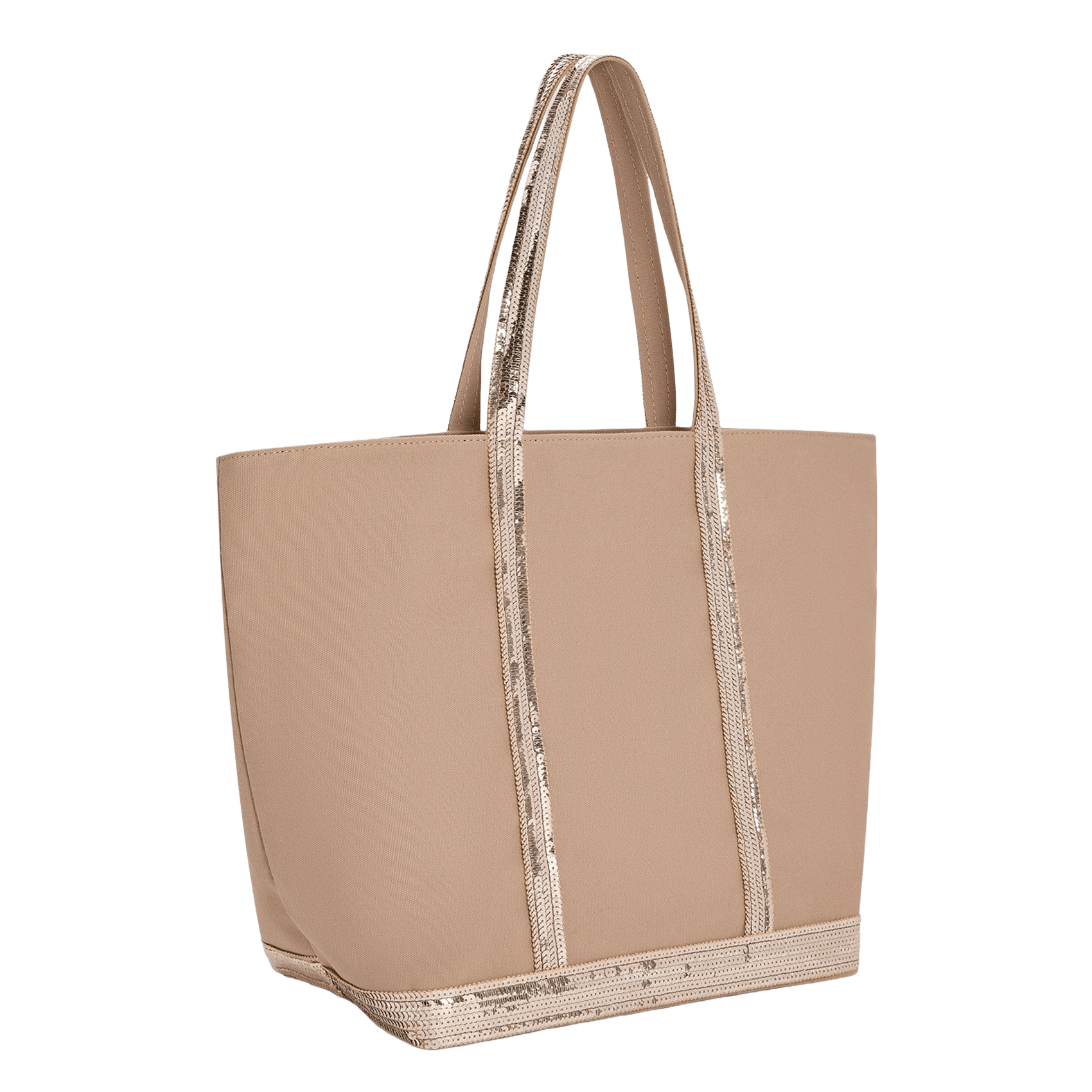 Shopper aus Baumwoll-Canvas mit Pailletten VANESSA BRUNO Braun