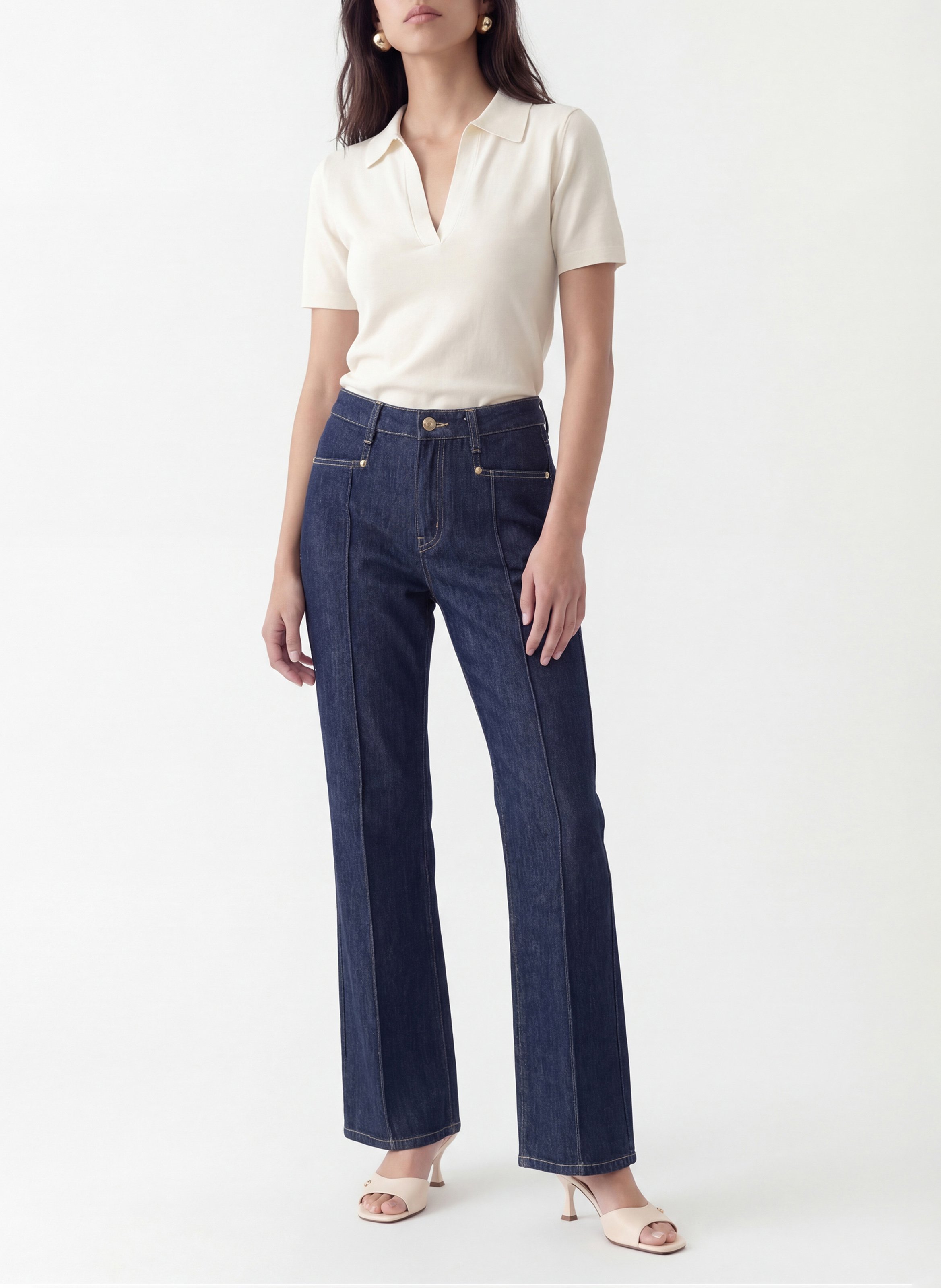 Gerade geschnittenes Poloshirt KOOKAI Weiss