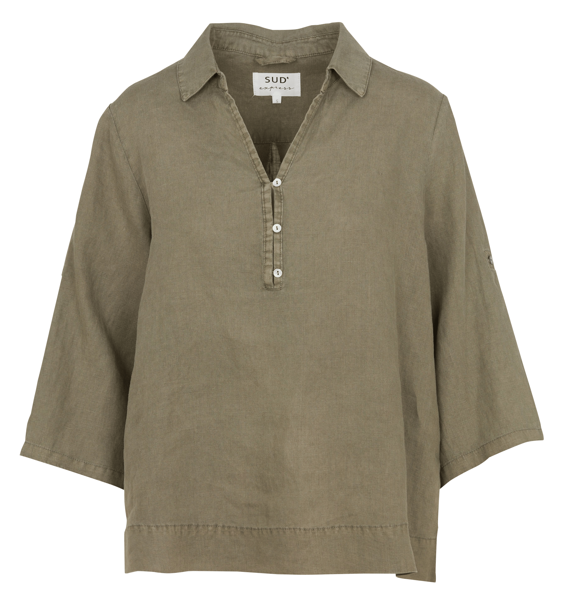 Weites Top aus Leinen SUD EXPRESS Khaki