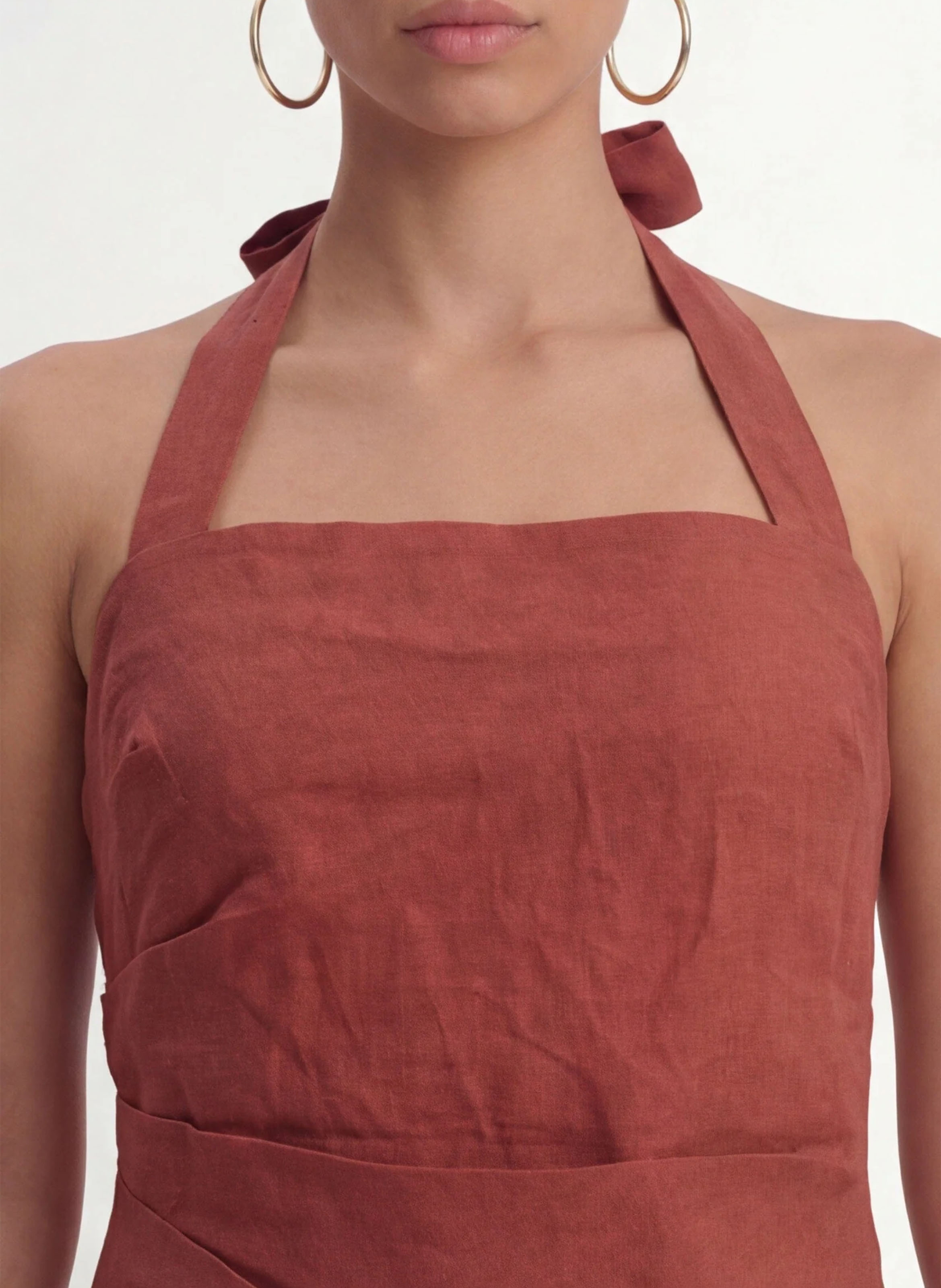 Leinen-Bustier-Top KOOKAI Braun