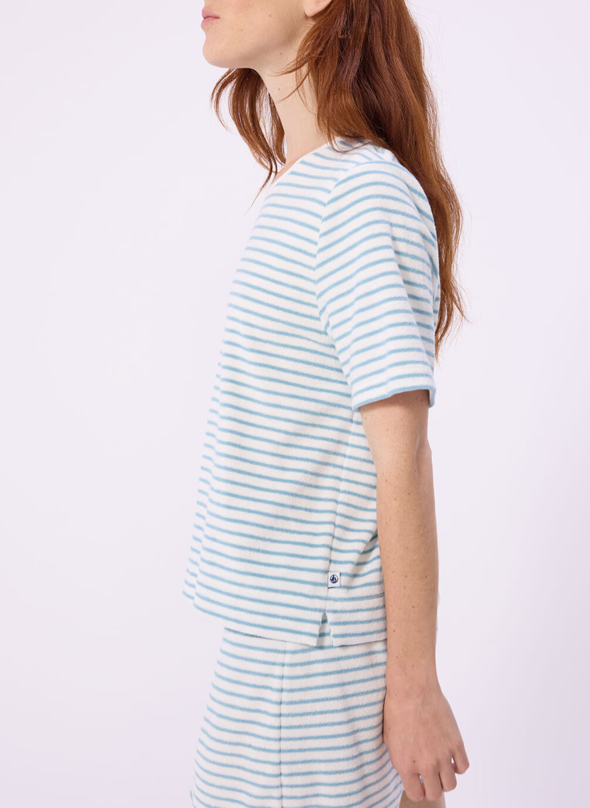 Pyjama rayé en coton PETIT BATEAU Bleu