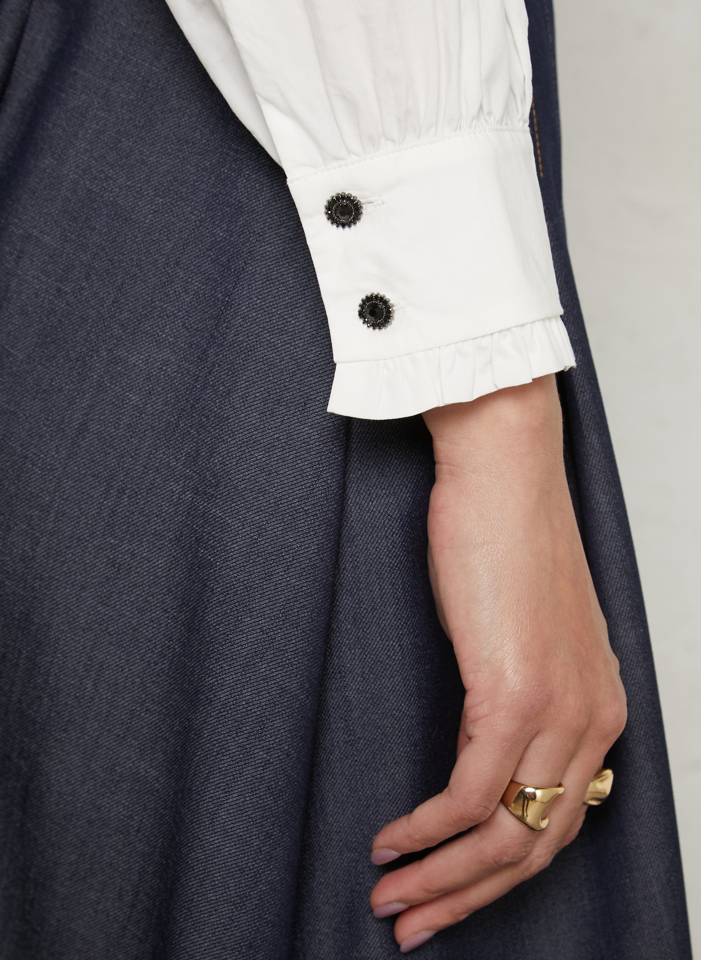 Straight organic cotton shirt SUNCOO White