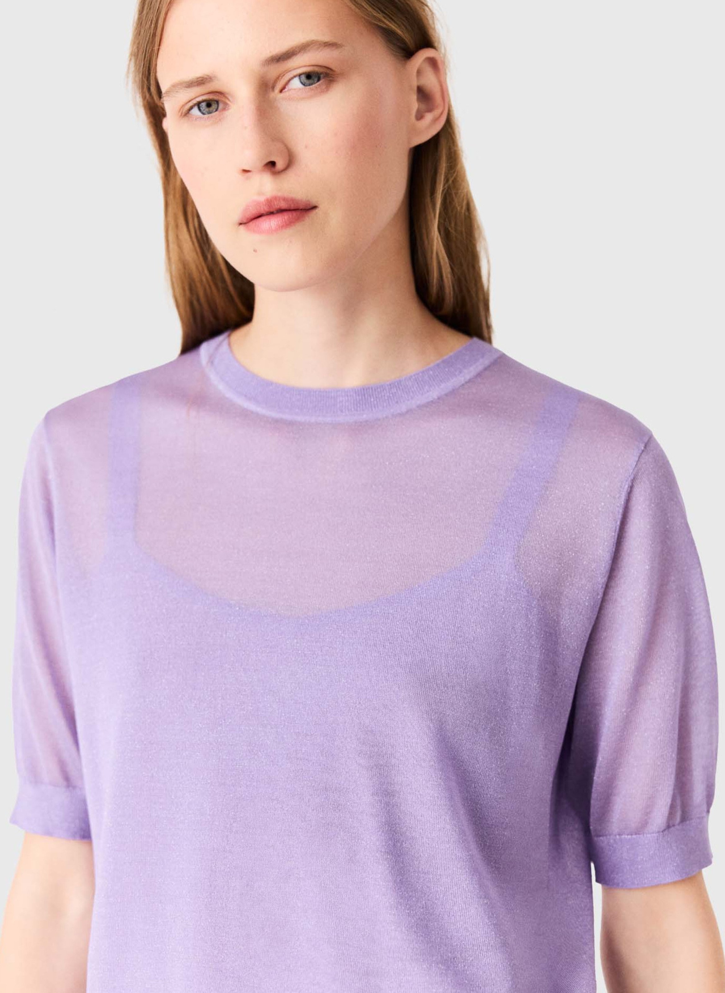 Metallic T-shirt MAJE Violet