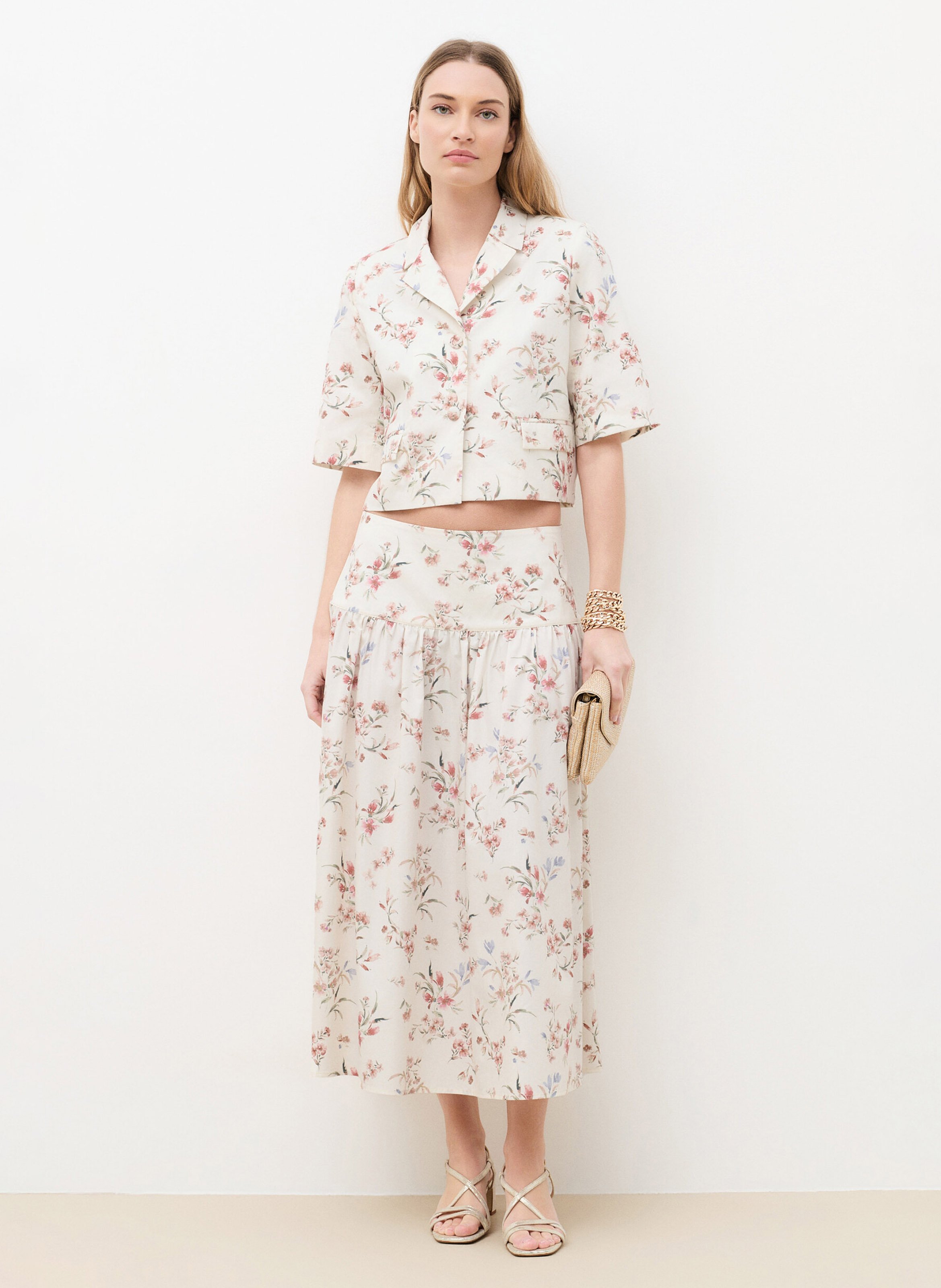 Short cotton jacket CAROLL Beige
