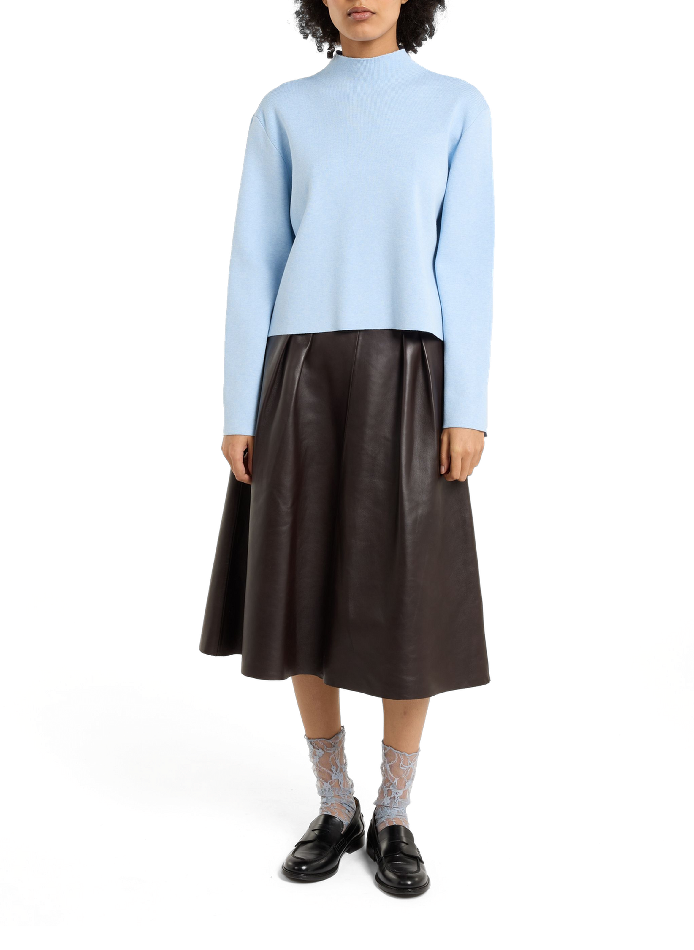 Aude leather skirt aude 70166 SAISON 1865 Brown