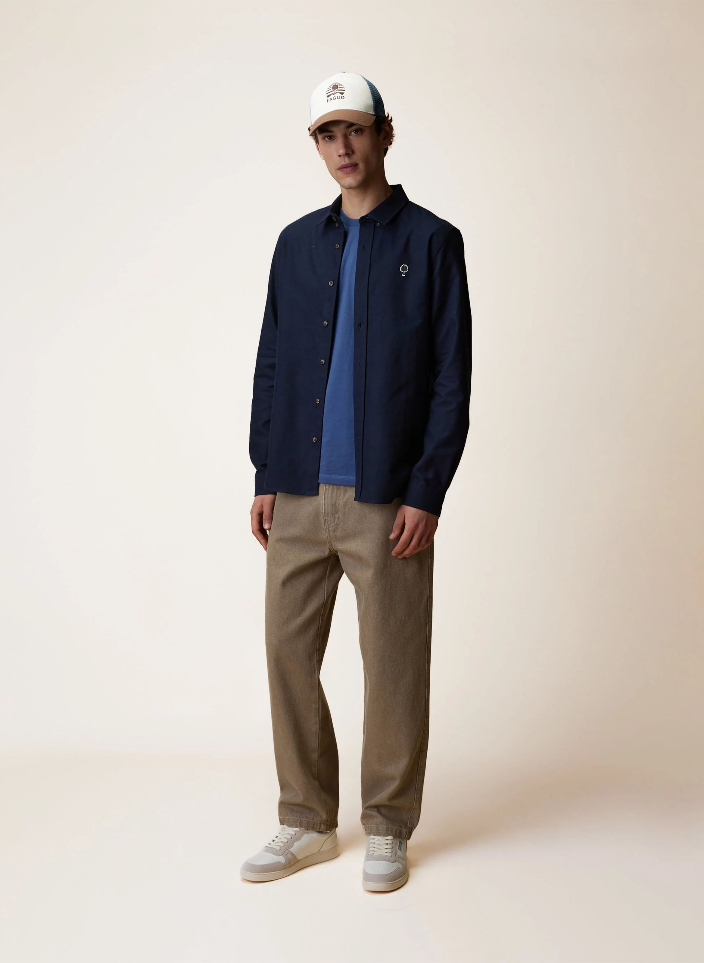 Straight Cut Jeans aus Baumwolle FAGUO Beige