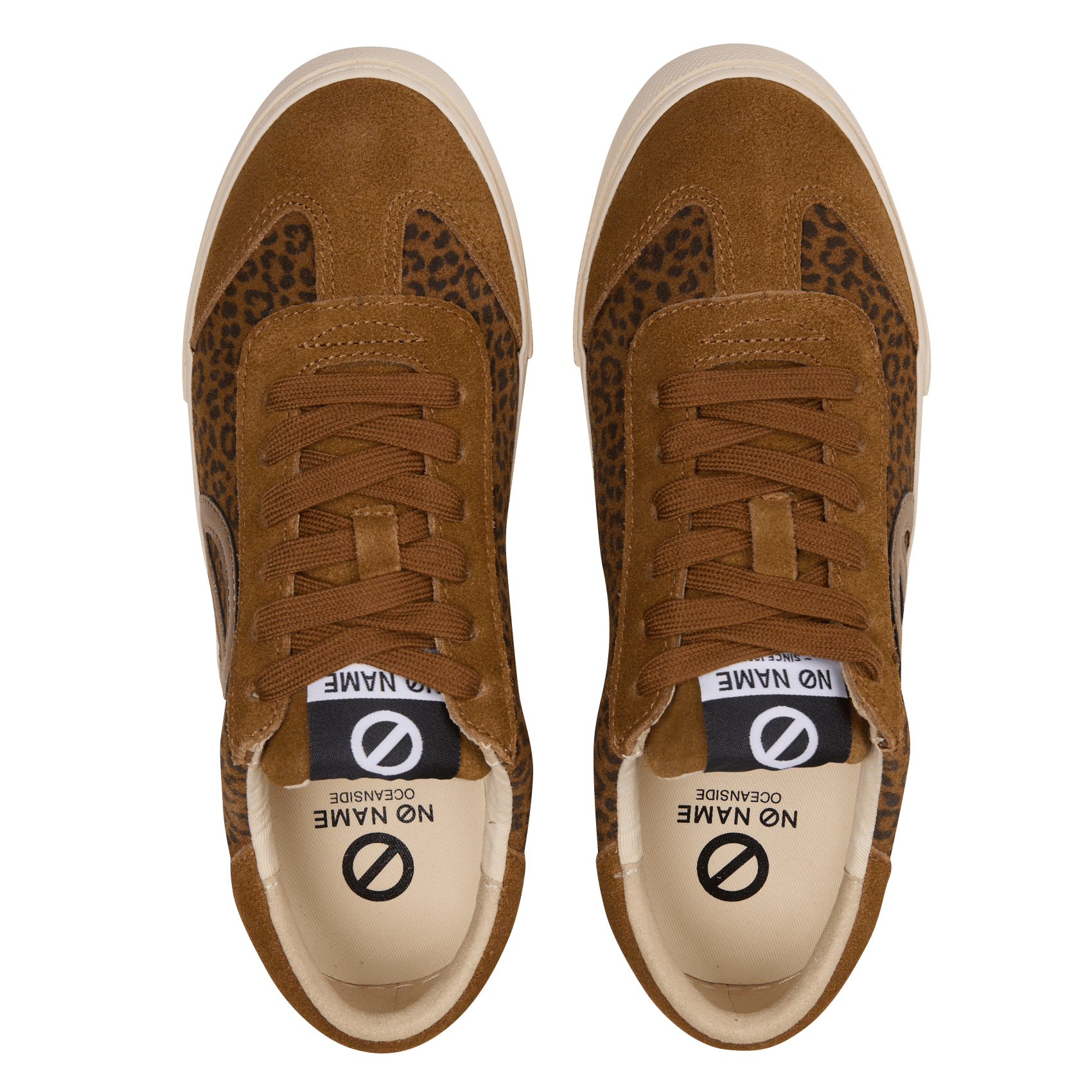 Leopardenmuster-Sneaker aus Leder NO NAME Braun