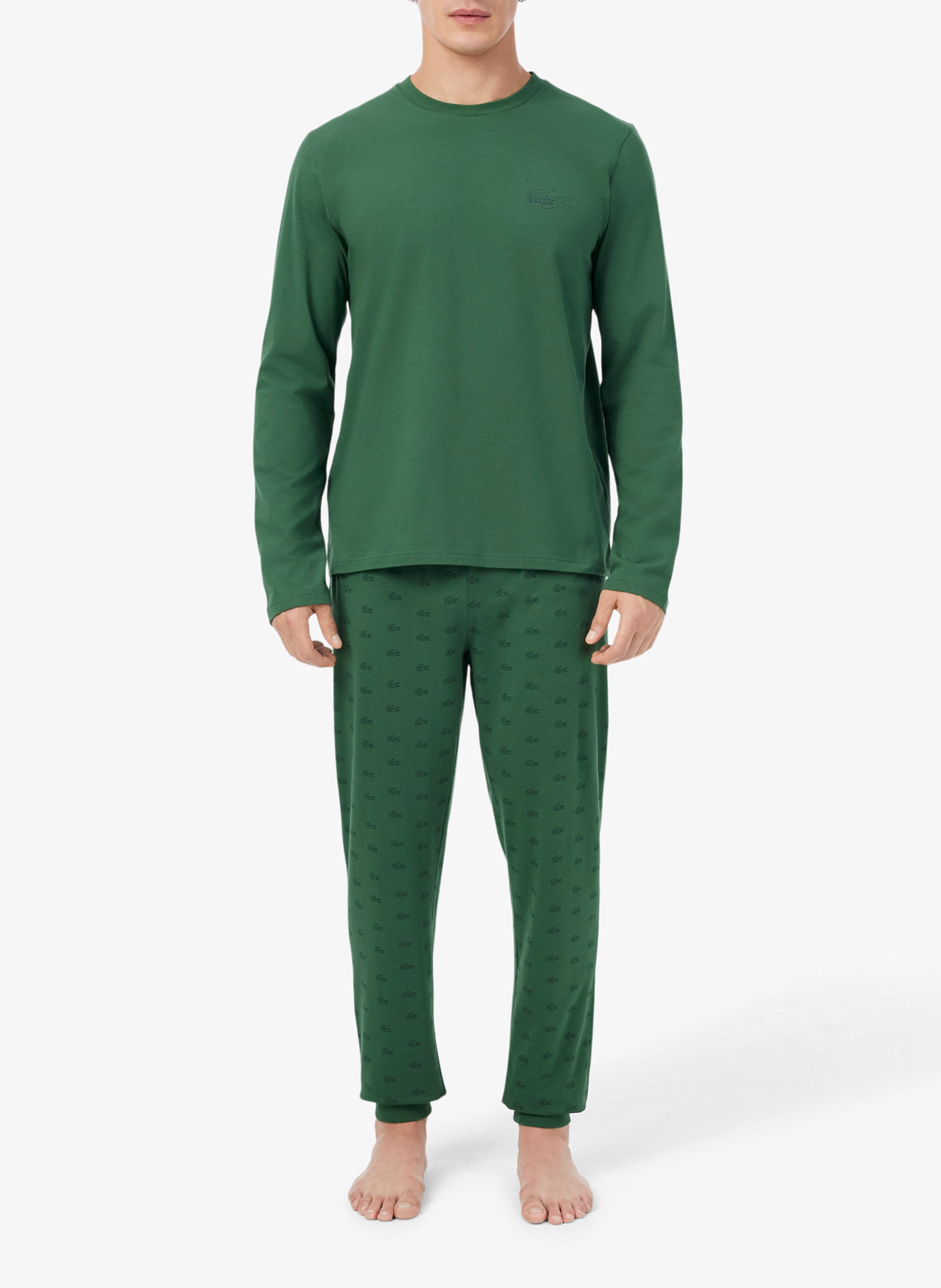 Zweiteiliger Pyjama aus Baumwoll-Mix LACOSTE Grun