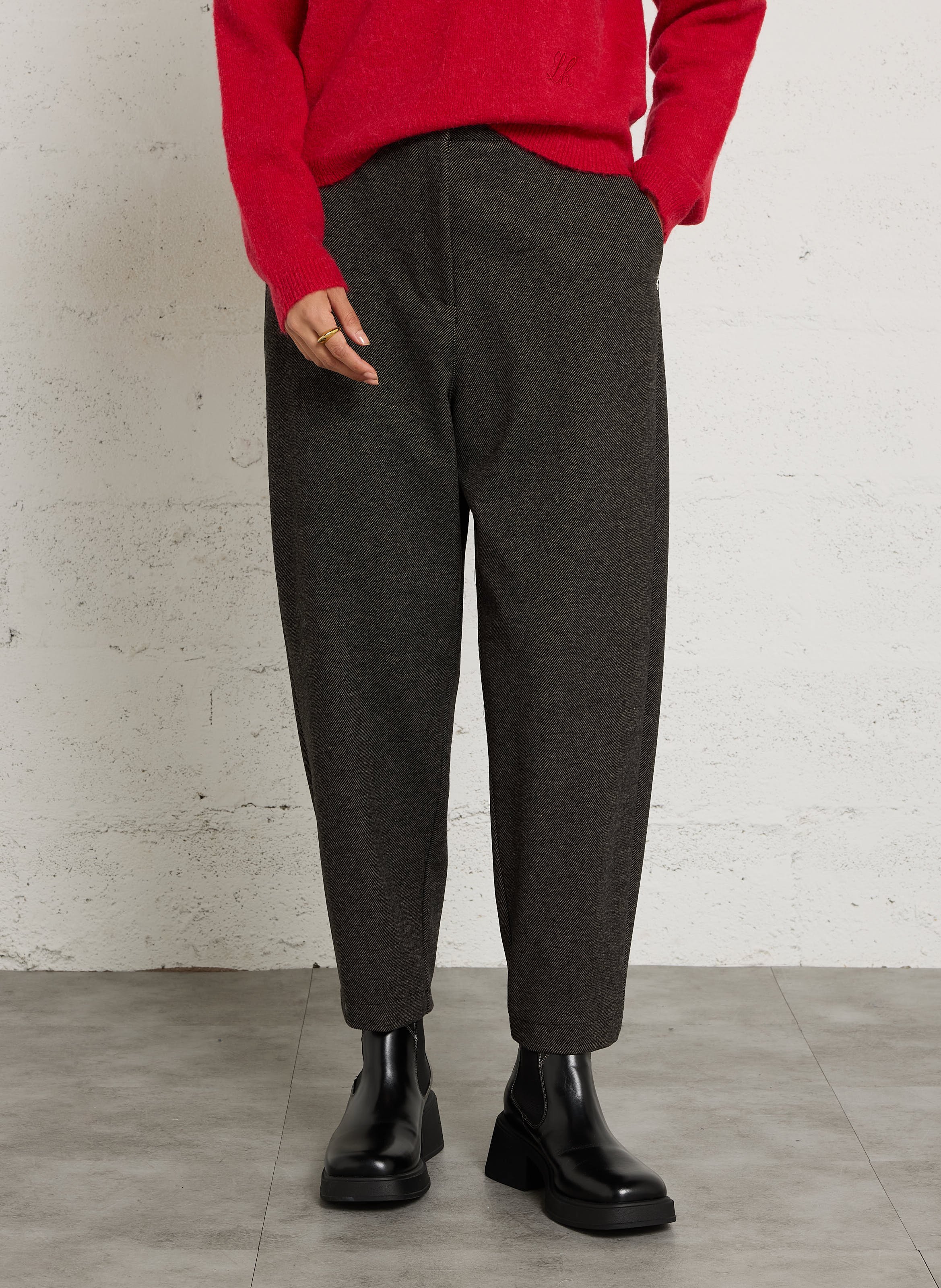High-waisted wide-leg pants PLEASE