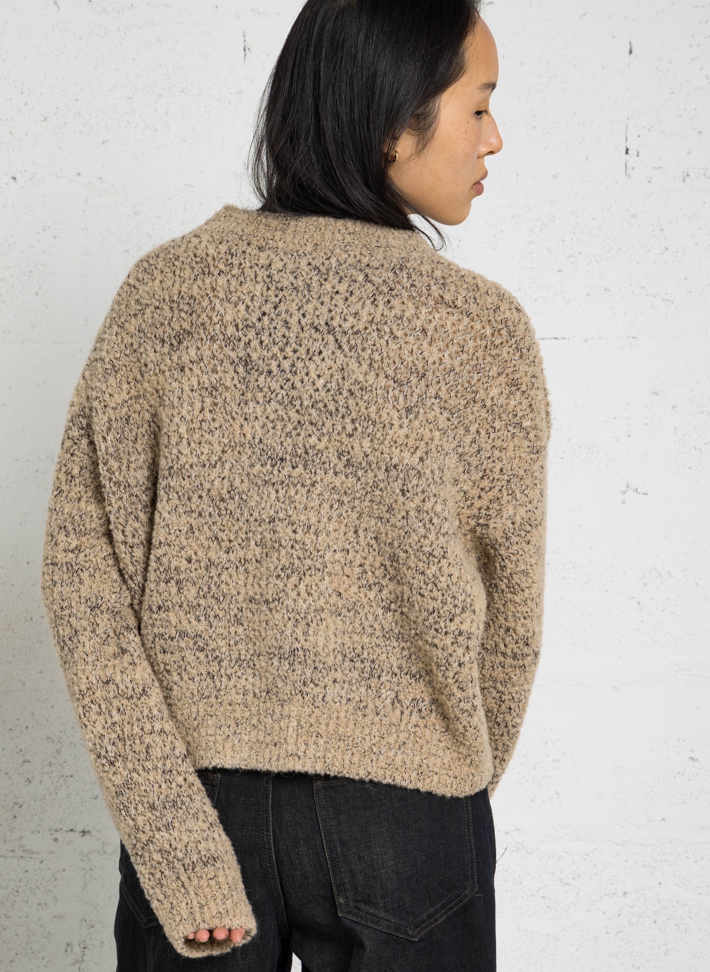 Pull droit en laine mélangée POMANDERE Multicolore