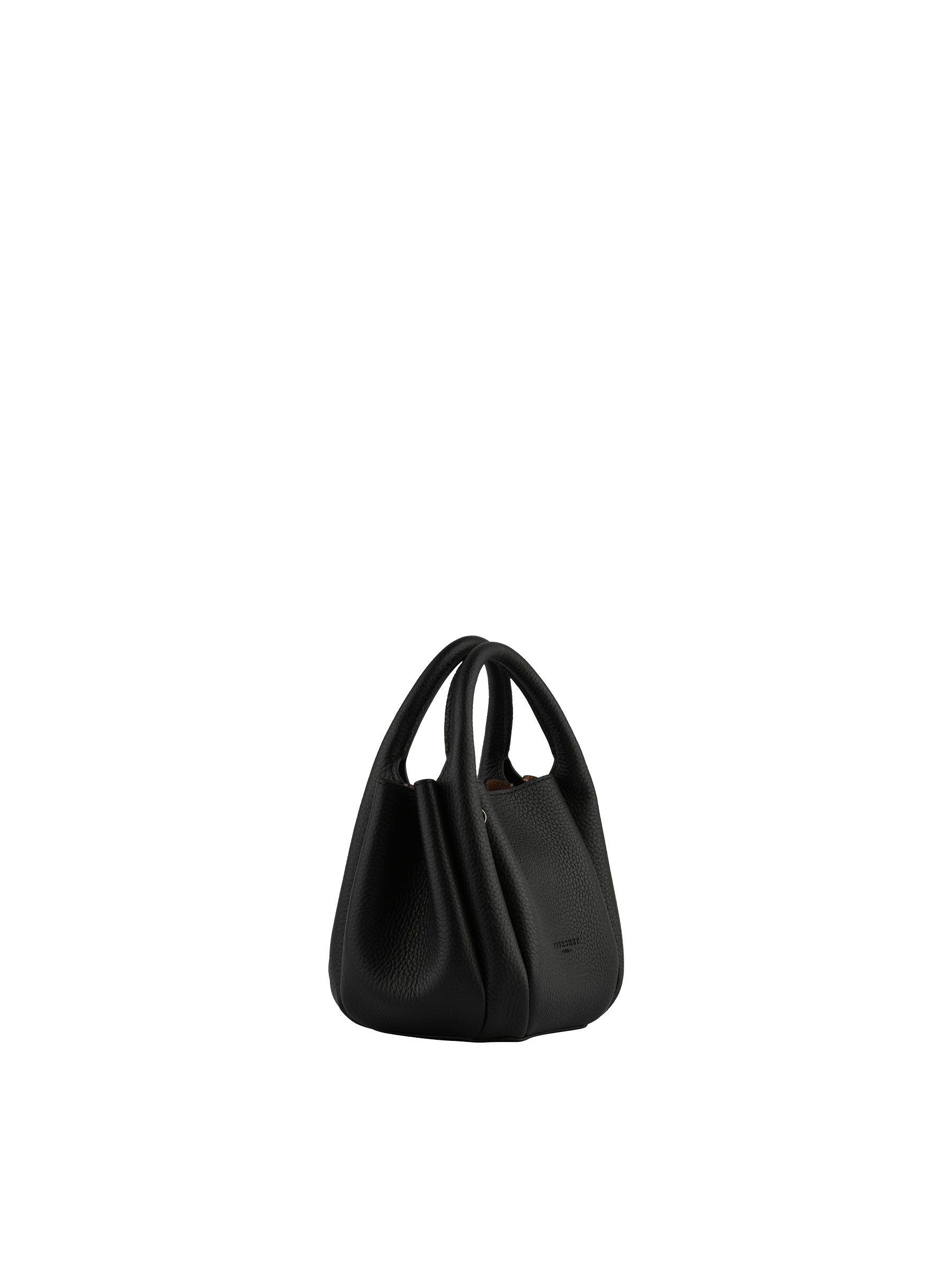 Calfskin leather handbag POURCHET Black