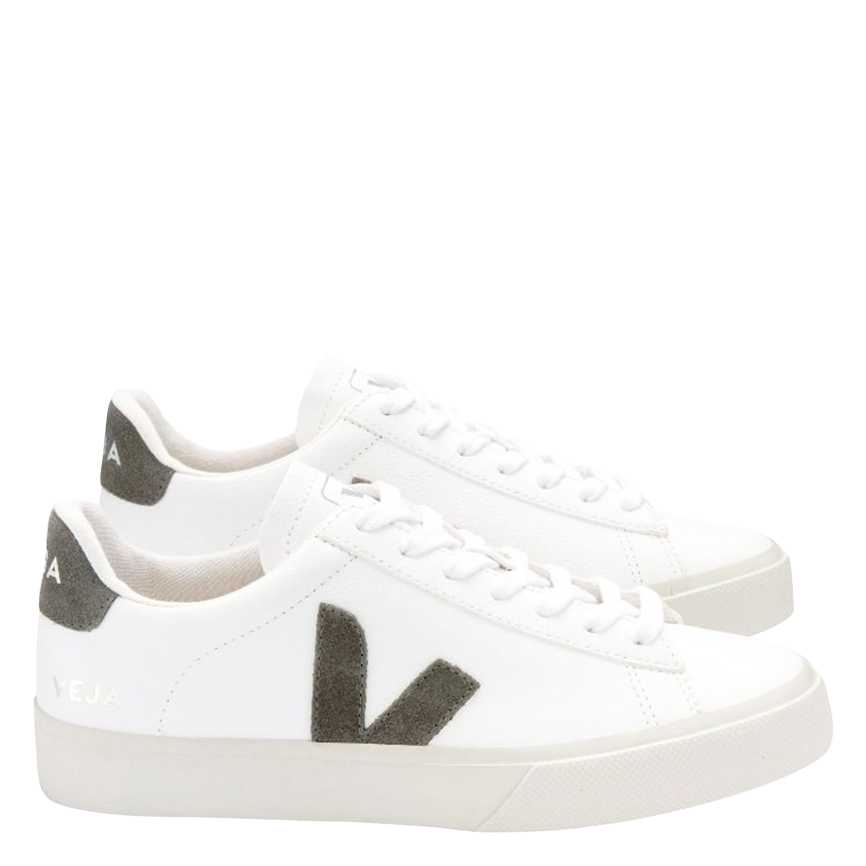 Leather low-top sneakers VEJA Khaki