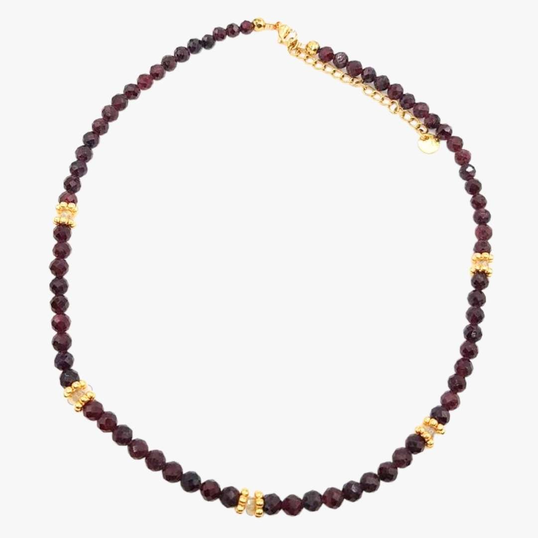 Garnet necklace GINANDGER Blue