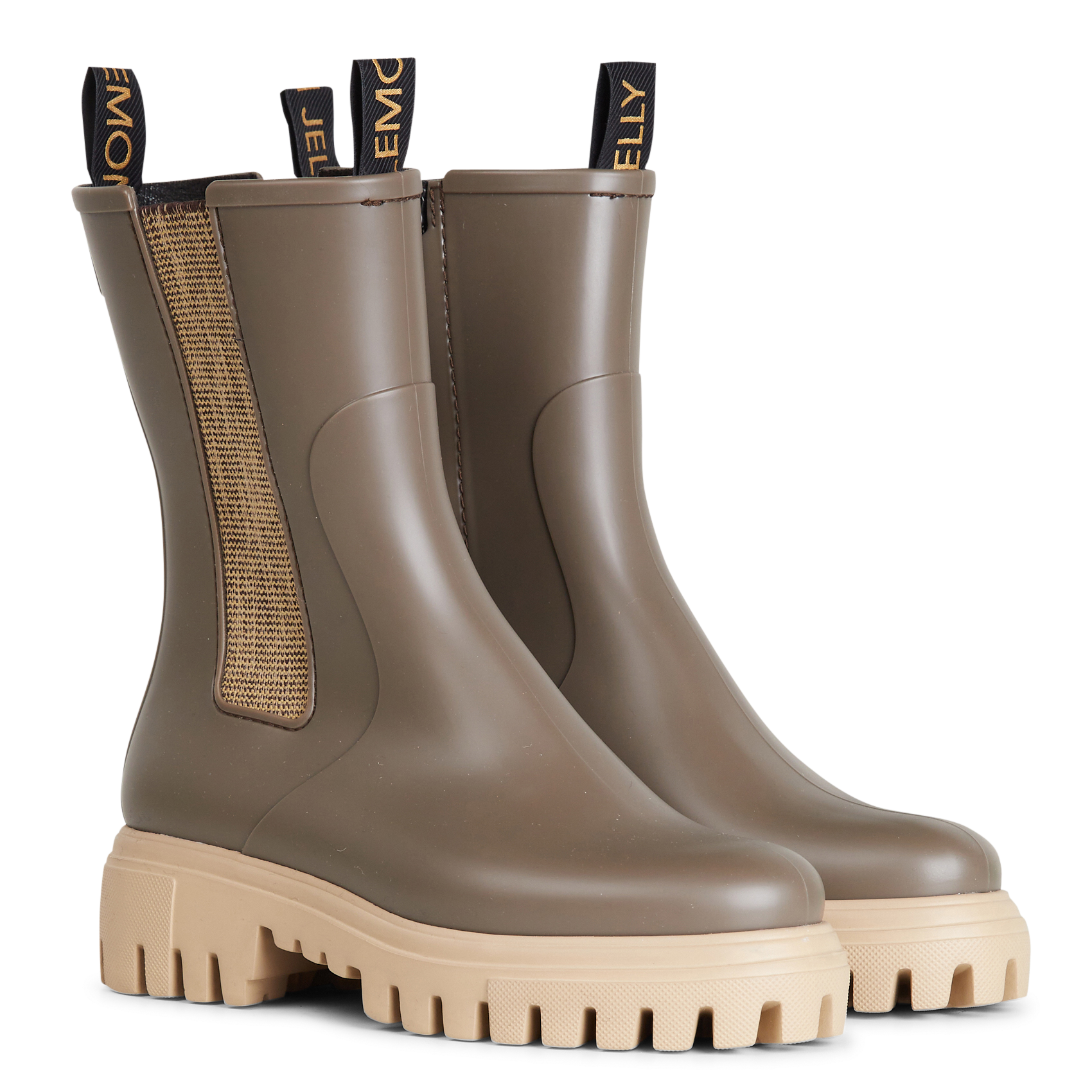 Bottines à bout rond LEMON JELLY Kaki