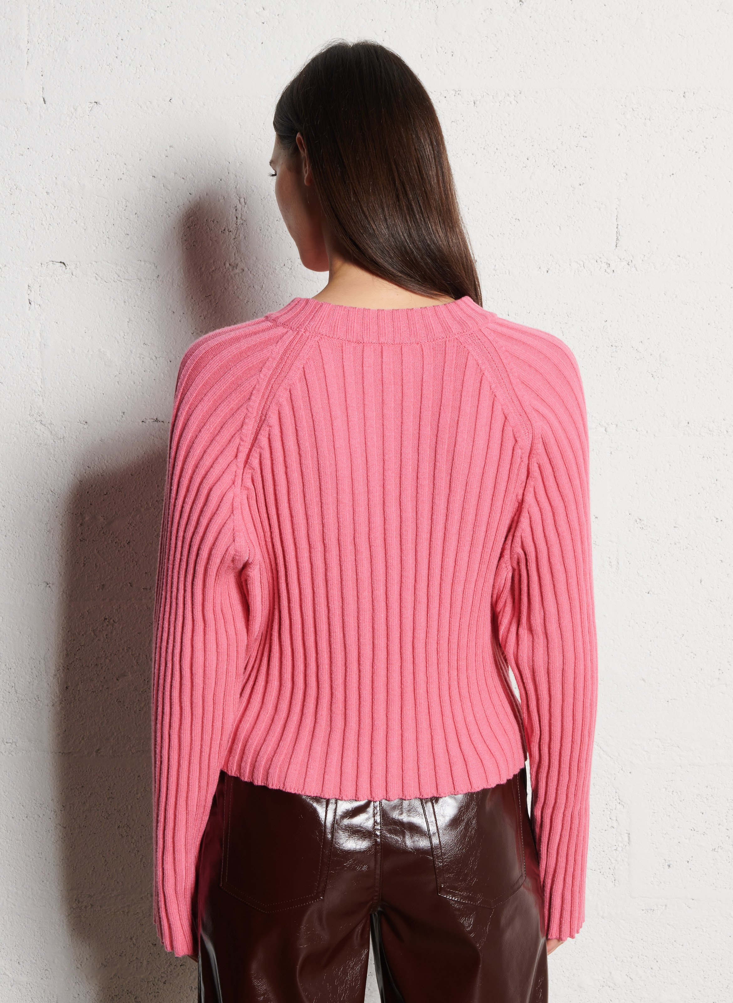 Pull oversize col rond Rose