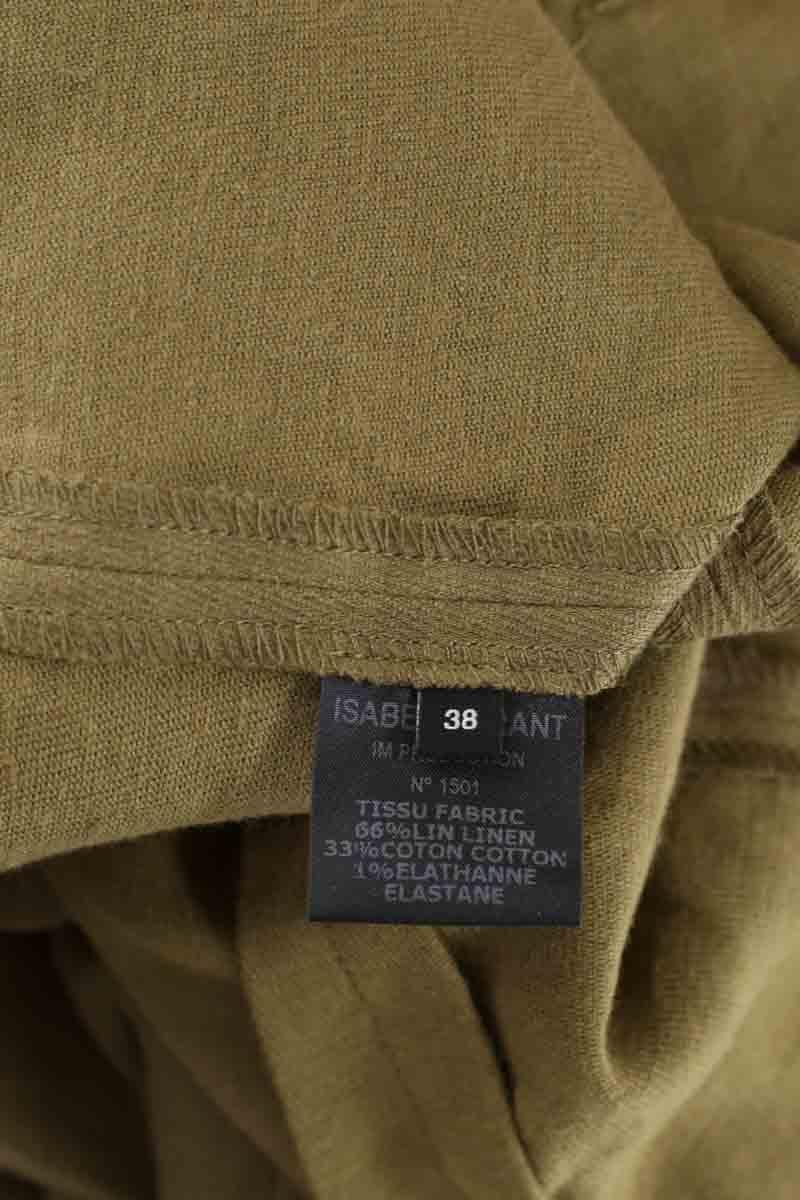 Linen dress ISABEL MARANT - Seconde Main Khaki