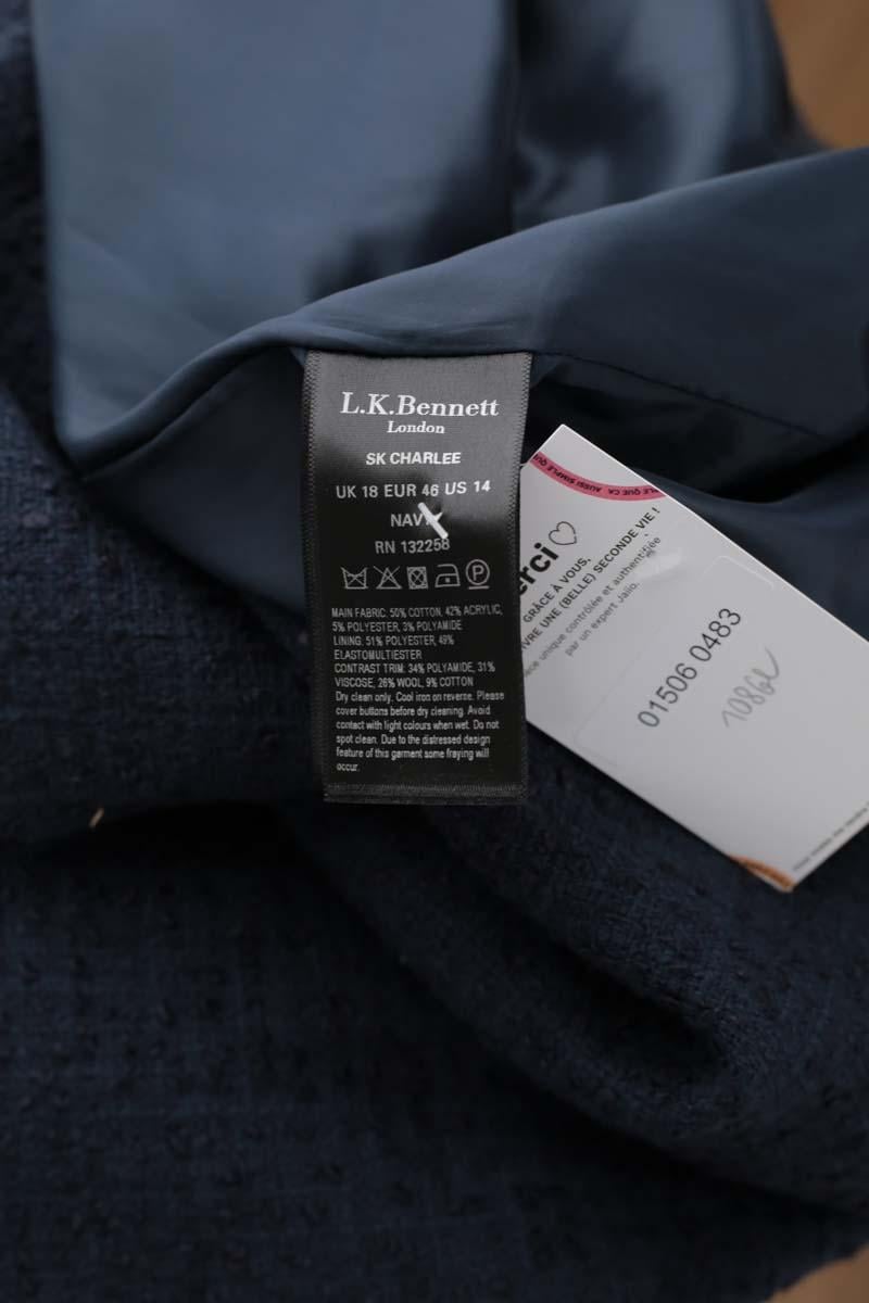 Cotton mini skirt LK BENNETT - Seconde Main Blue