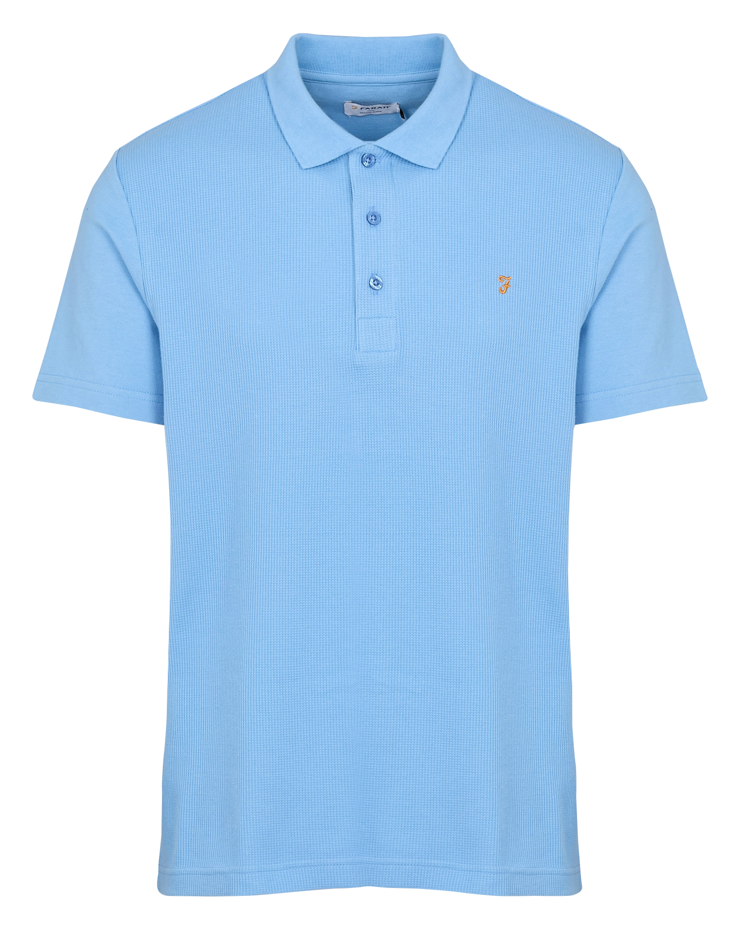 Straight stretch organic cotton polo FARAH Blue