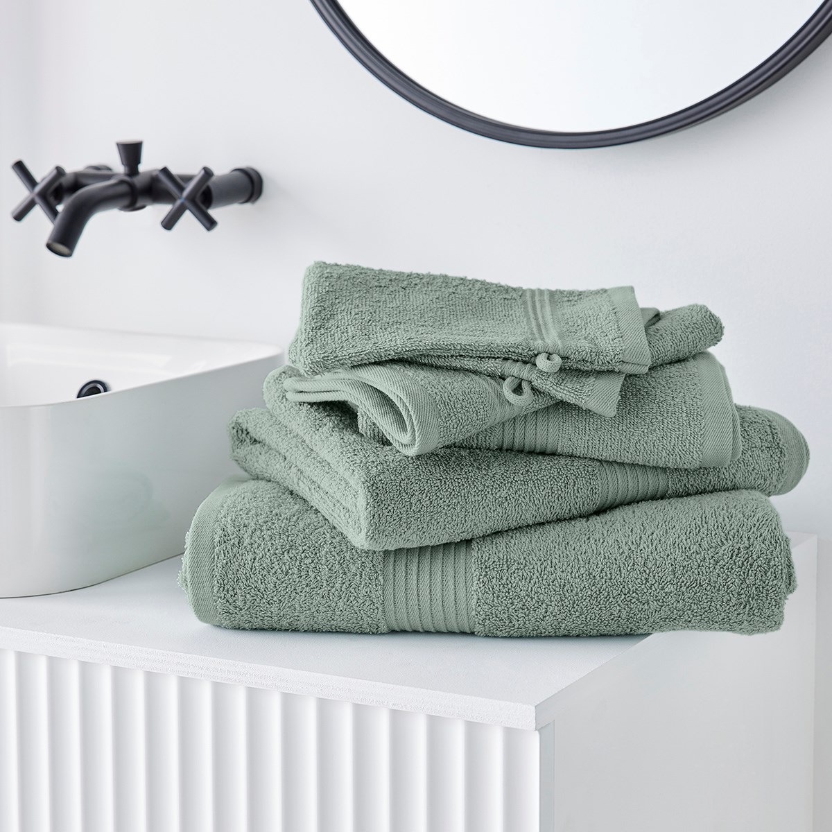 Solid color cotton bath mat TODAY LINGE DE MAISON Green