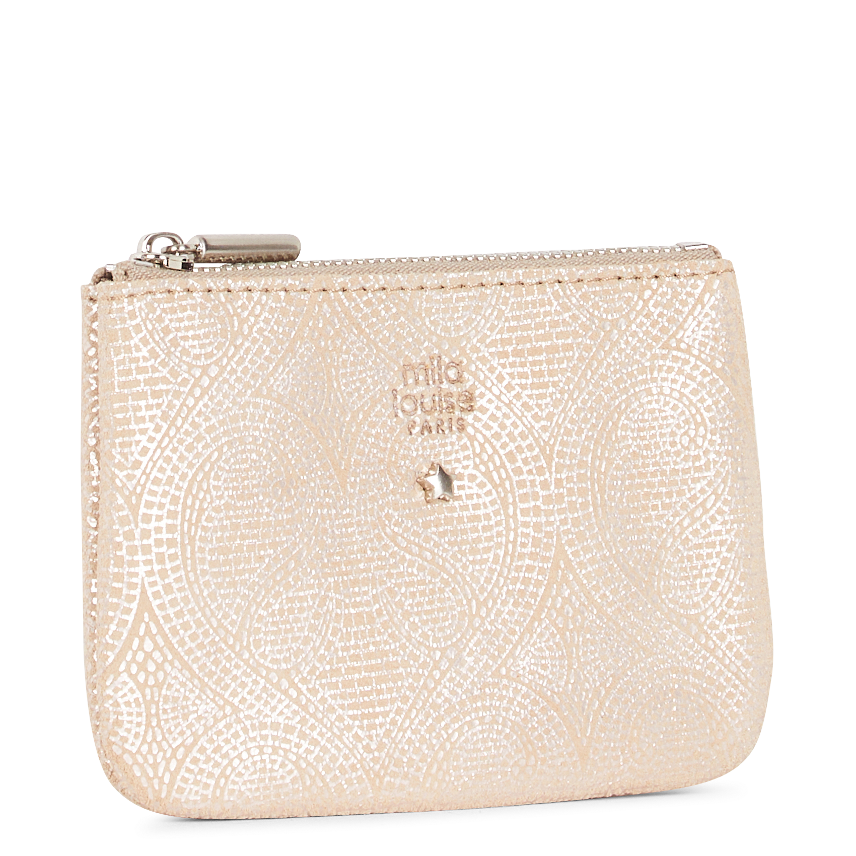 Leder-Geldbeutel MILA LOUISE Beige