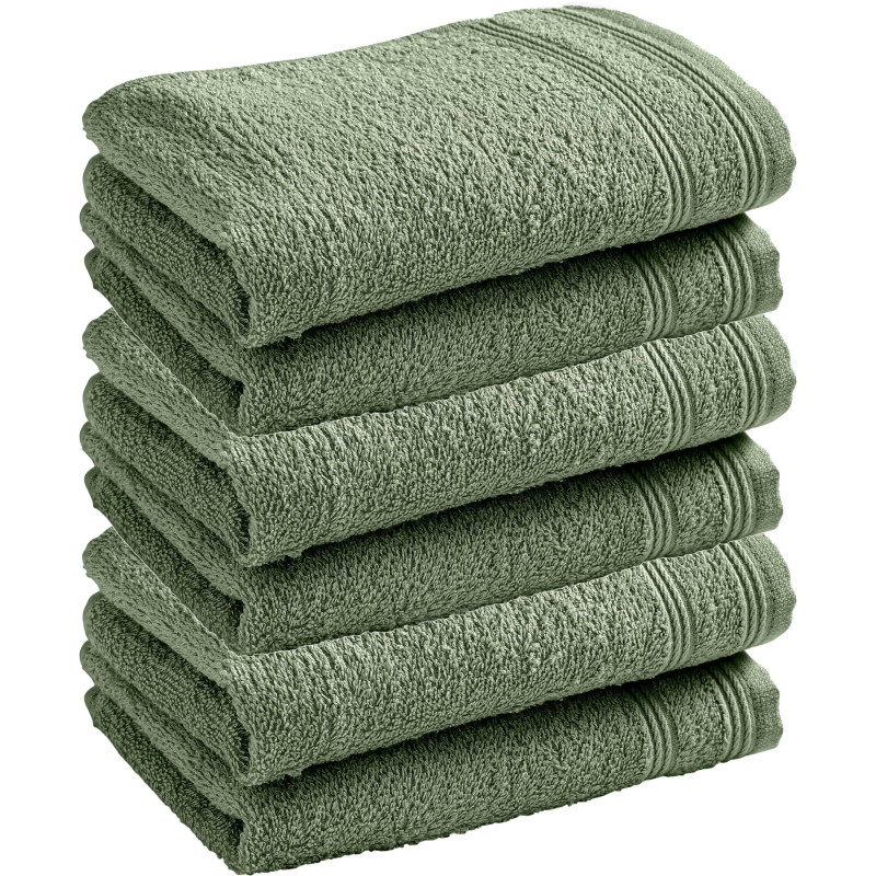 100% combed cotton hand towel COTON PUR Green