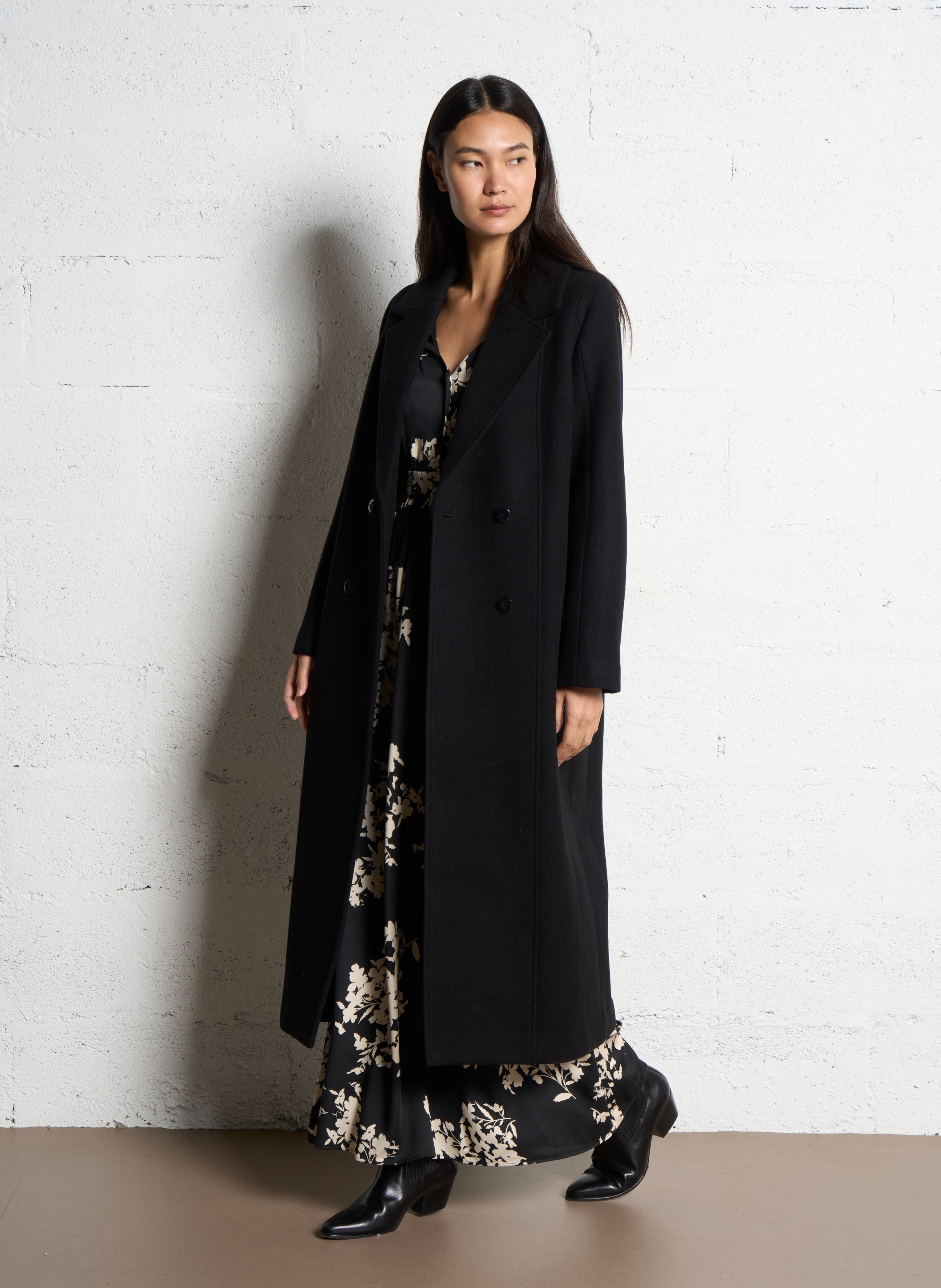 Jas van alpacawol ONE STEP Zwart