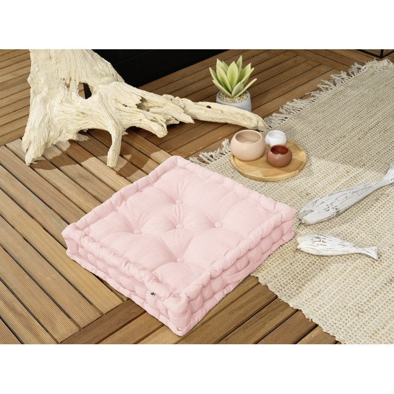 Water-repellent outdoor floor cushion L'EFFET PAPILLON Beige