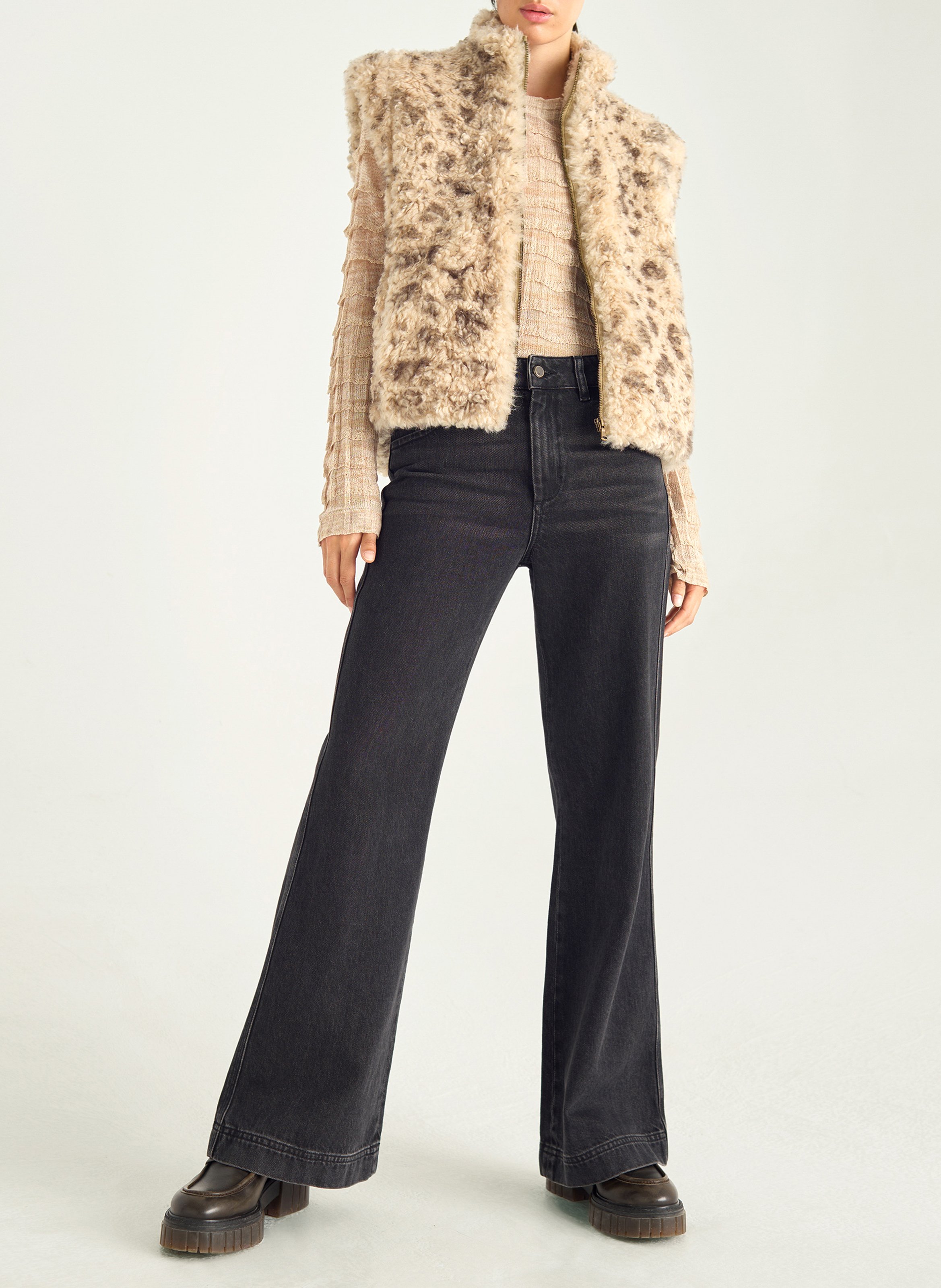 Veste en fourrure synthétique COTELAC Blanc