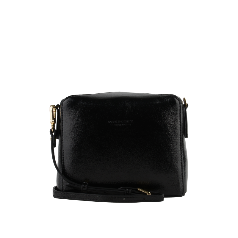 Crossbody bag - cowhide leather POURCHET Black