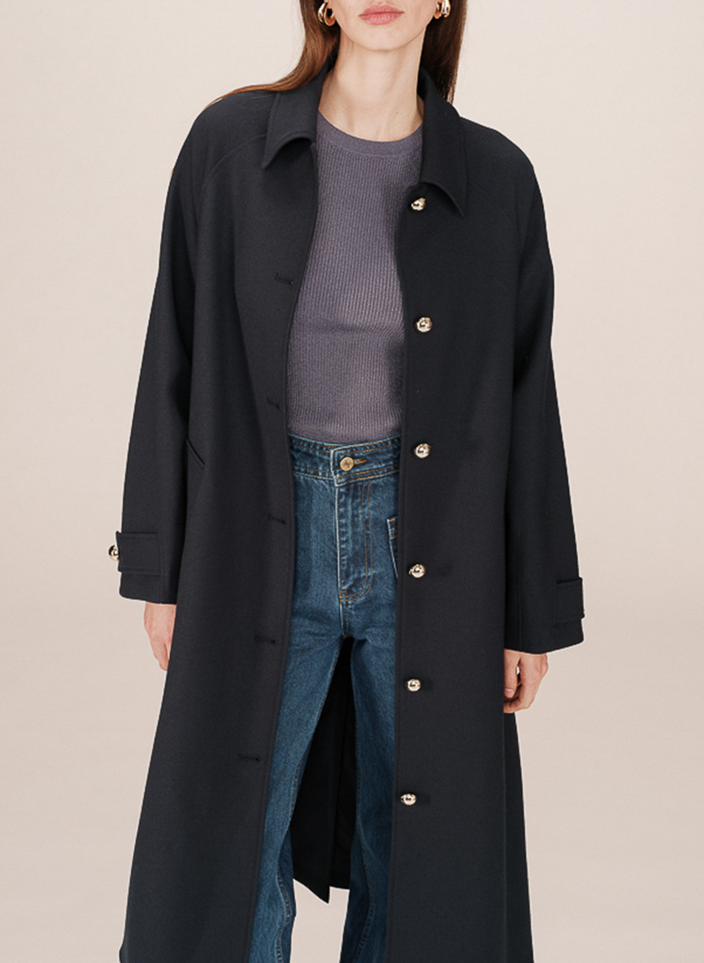 Classic collar trench coat GRACE ET MILA Blue