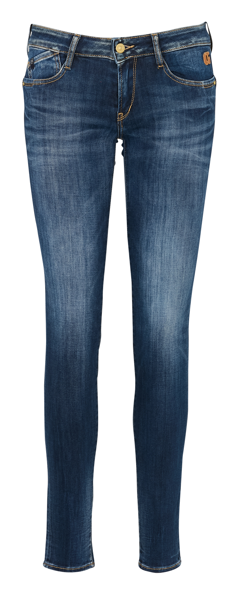 Jean skinny délavé taille basse LE TEMPS DES CERISES Bleu