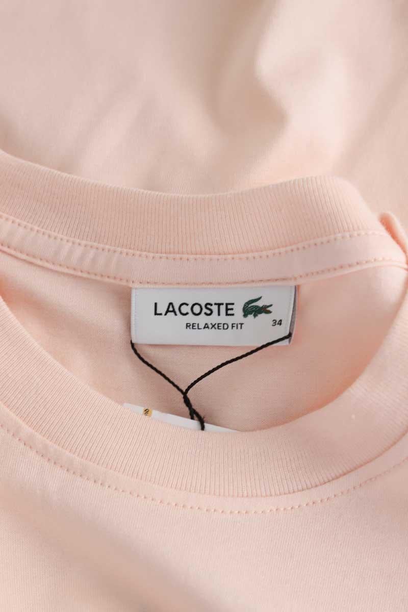 Cotton T-shirt LACOSTE - SECONDE MAIN Pink