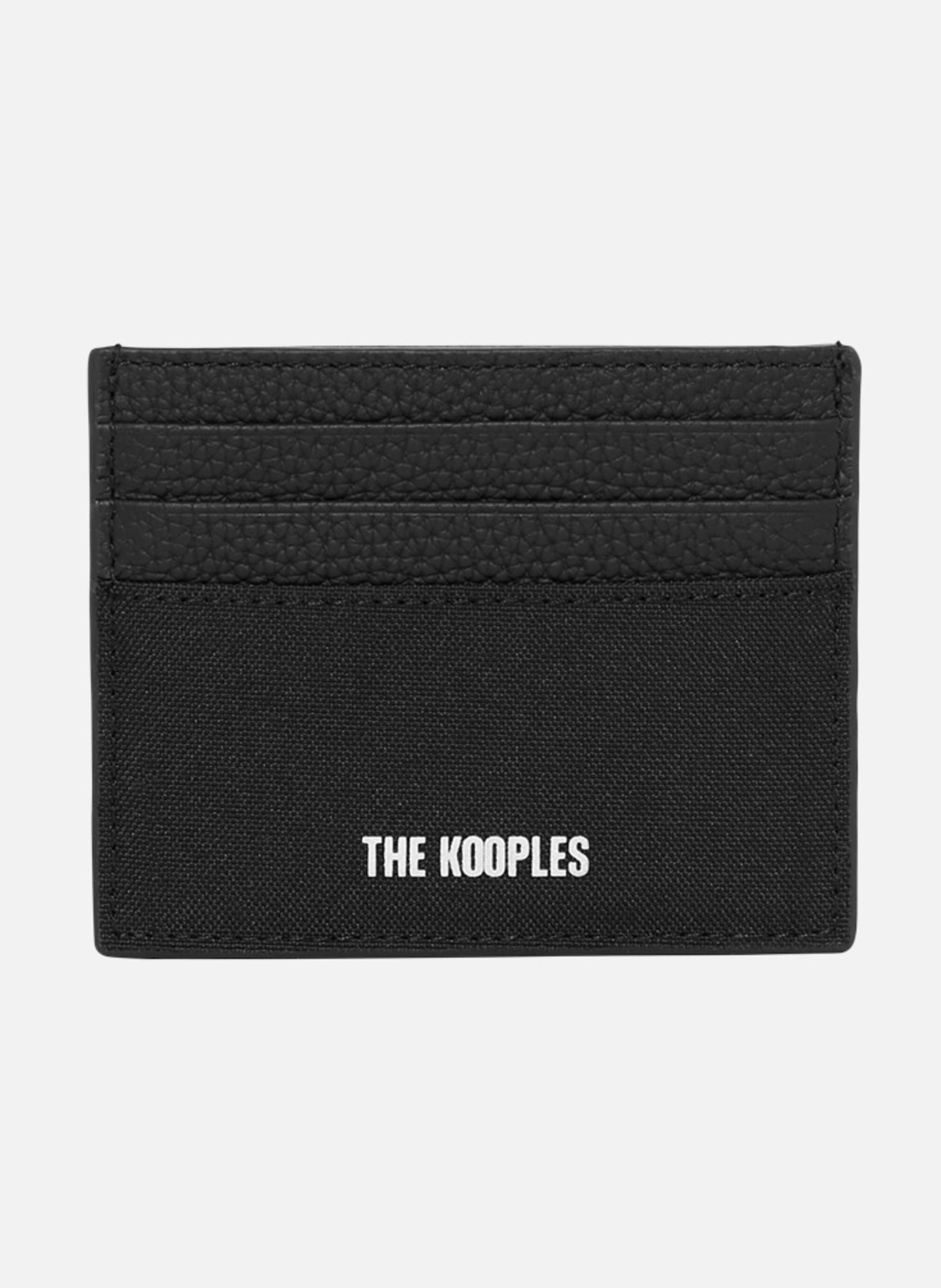 Canvas and grained leather card holder THE KOOPLES Black