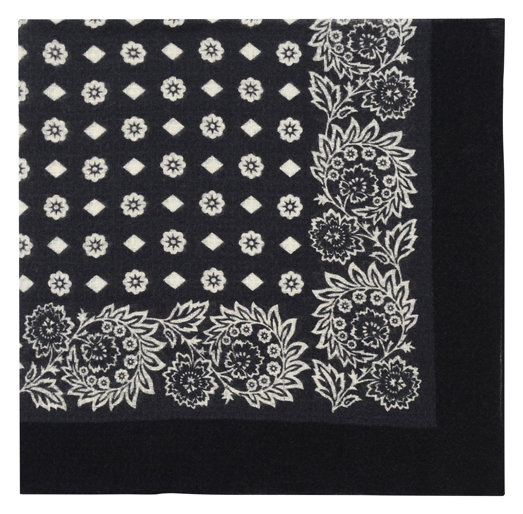 Printed wool and silk scarf PABLO