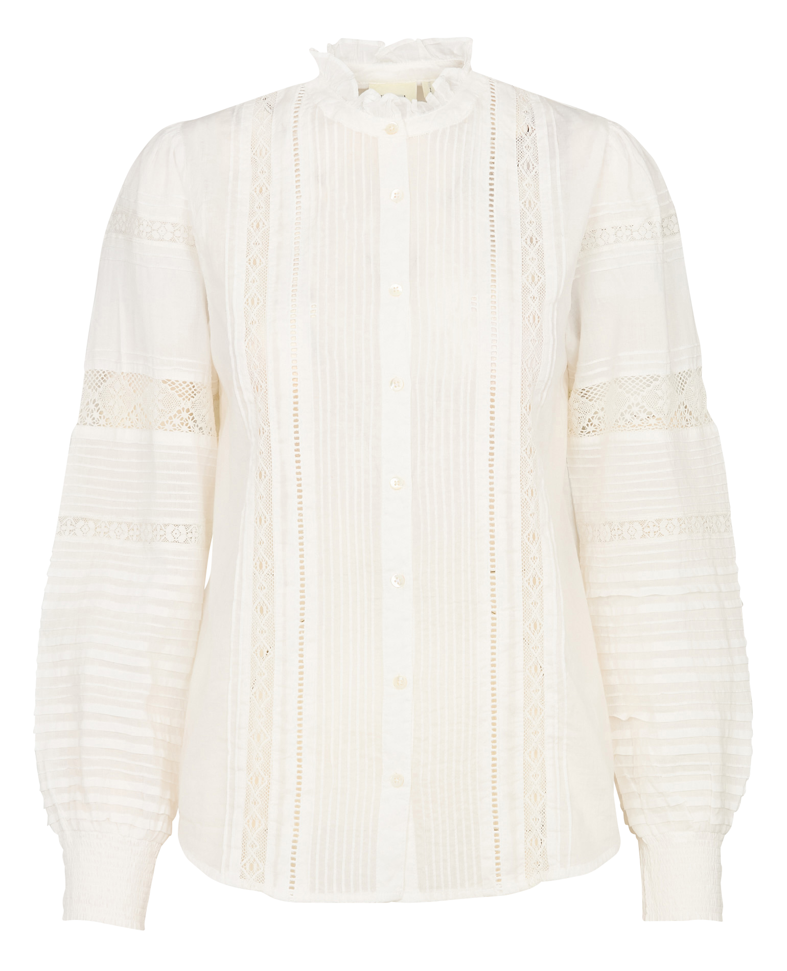 Chemise droit col rond en coton HARTFORD Multicolore