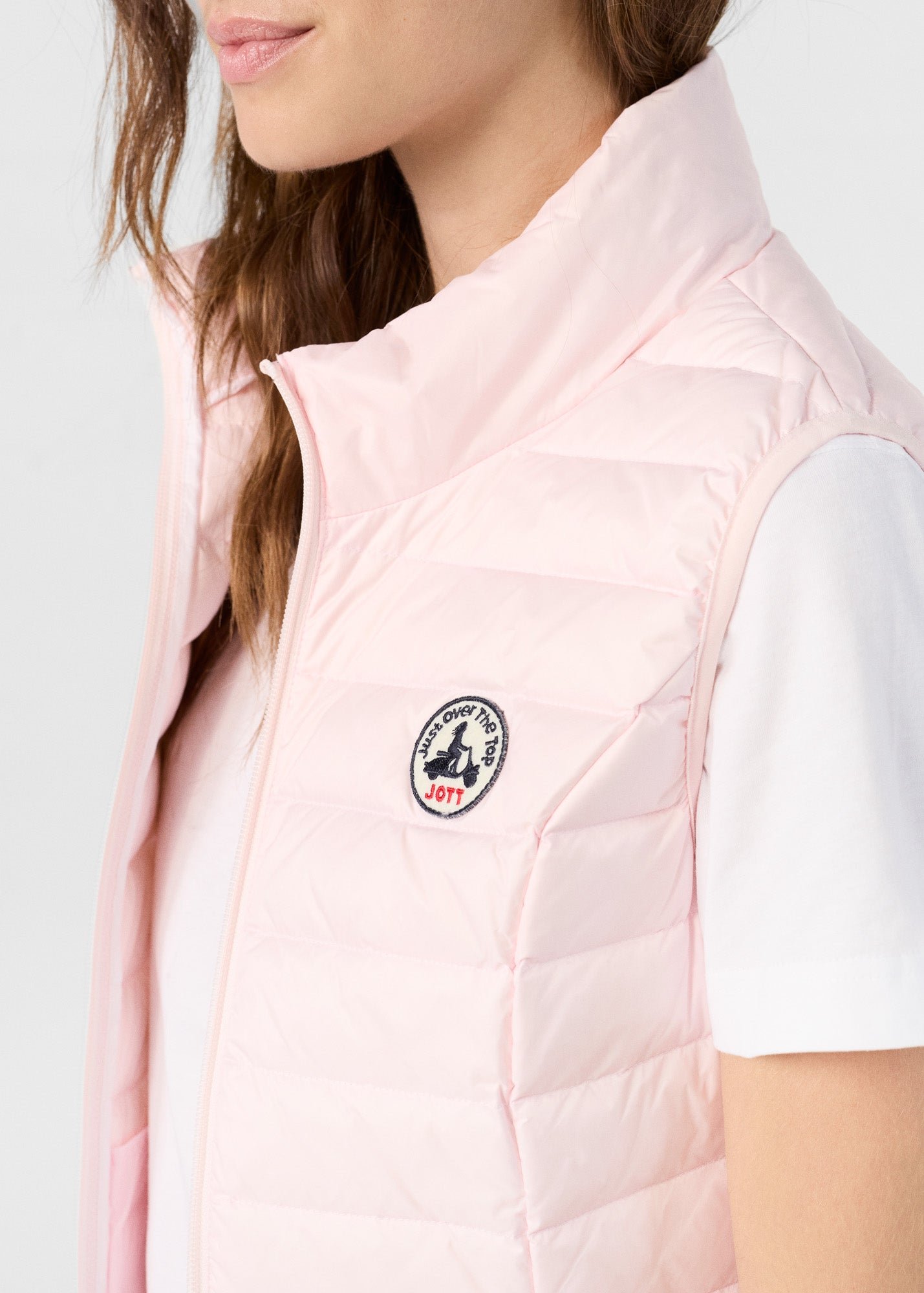 Petals Pink Sleeveless Lightweight Puffer Vest Pink