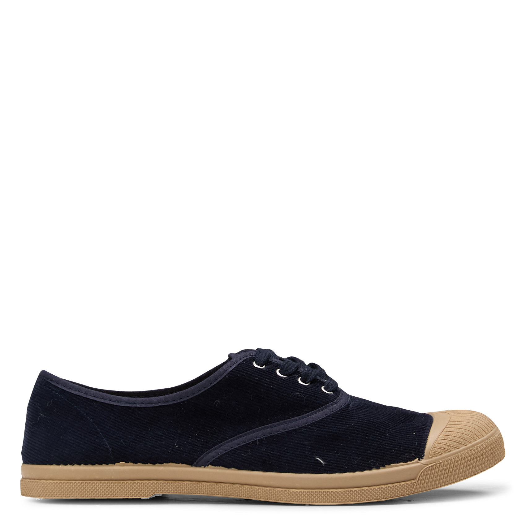 Baskets basses côtelées en coton BENSIMON Bleu