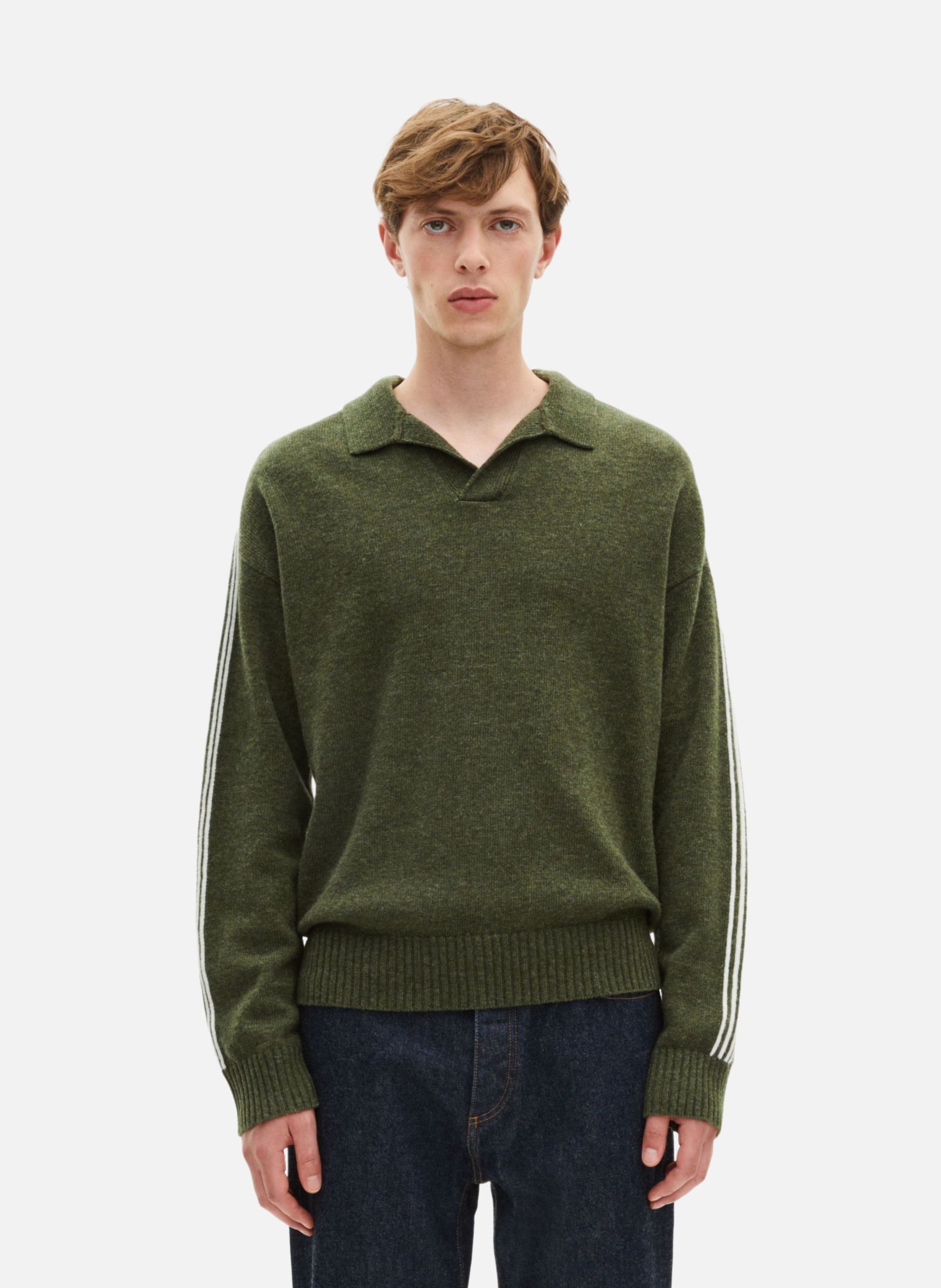 Polo sweater with contrasting stripes THE KOOPLES
