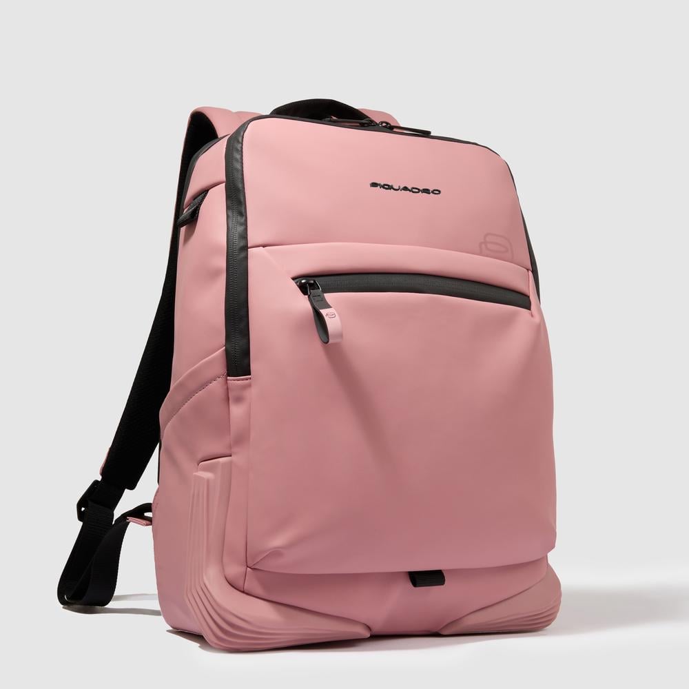 Backpack for computer and ipad® with chest strap, bottle pocket PIQUADRO Pink
