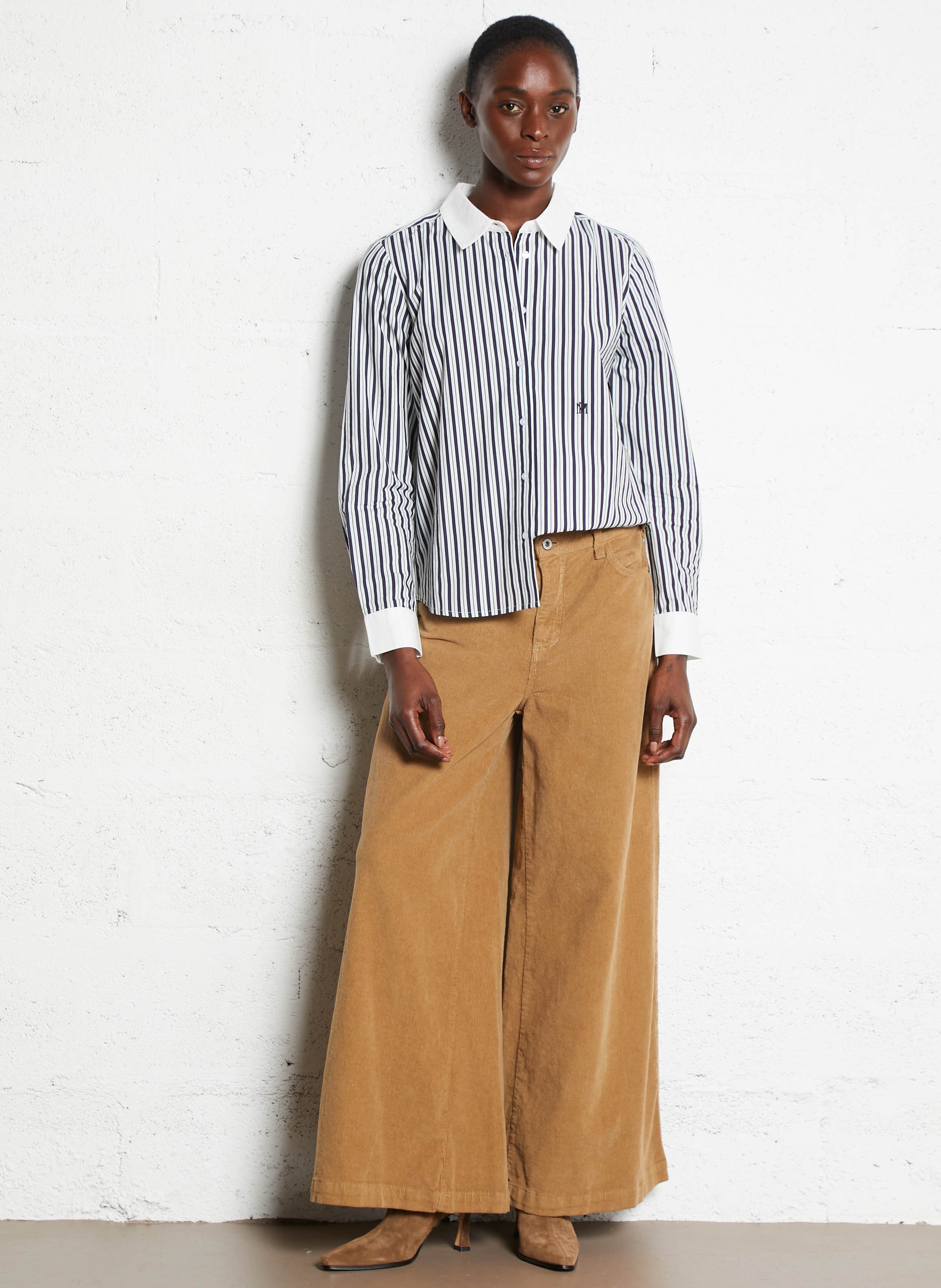 Chemise droite en coton PETITE MENDIGOTE Bleu