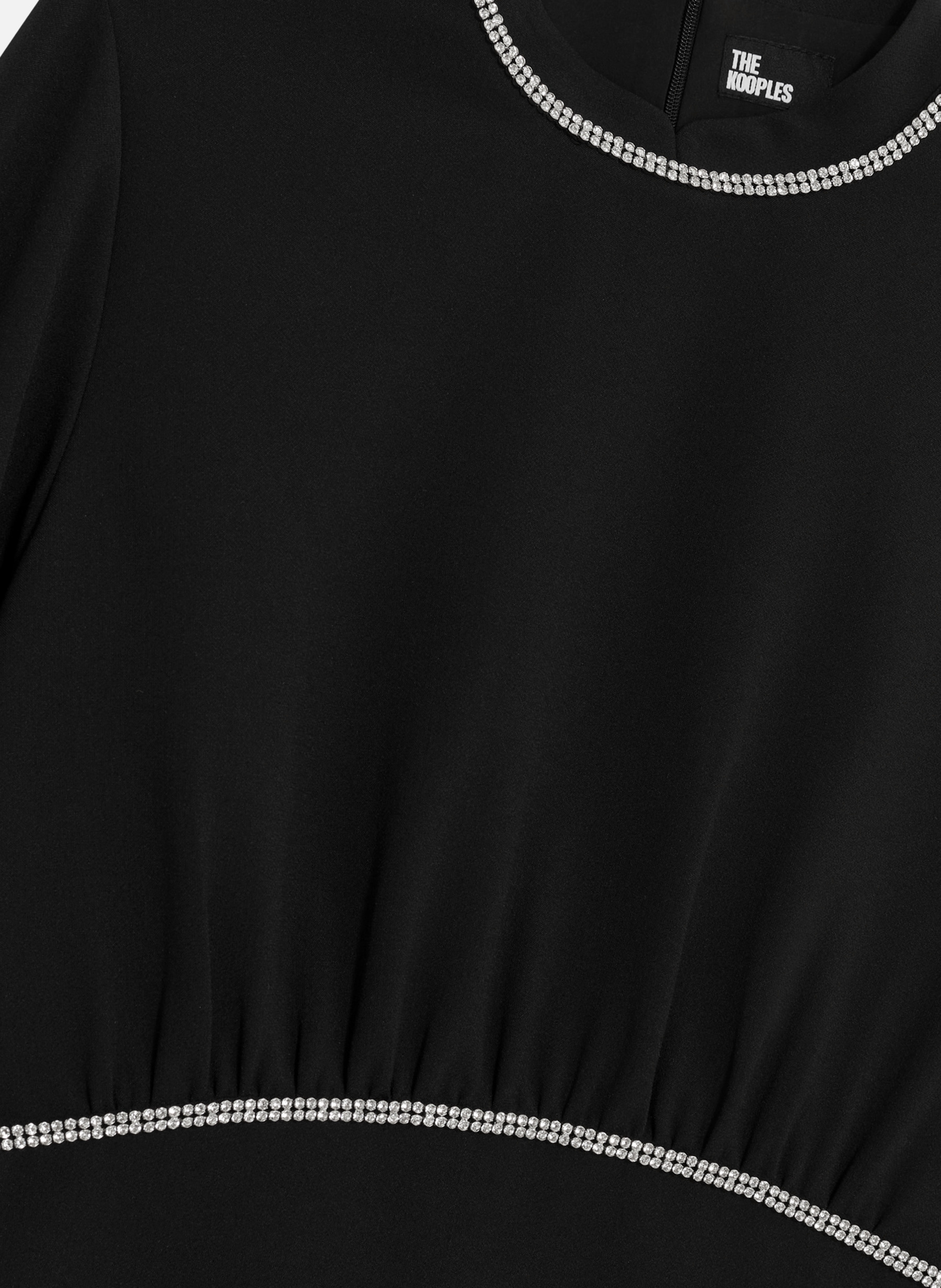 Short dress with rhinestone details THE KOOPLES Black