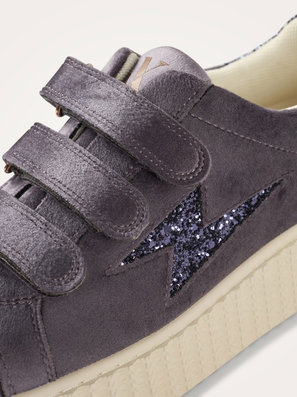 Baskets basses en velours et paillettes VANESSA WU Violet