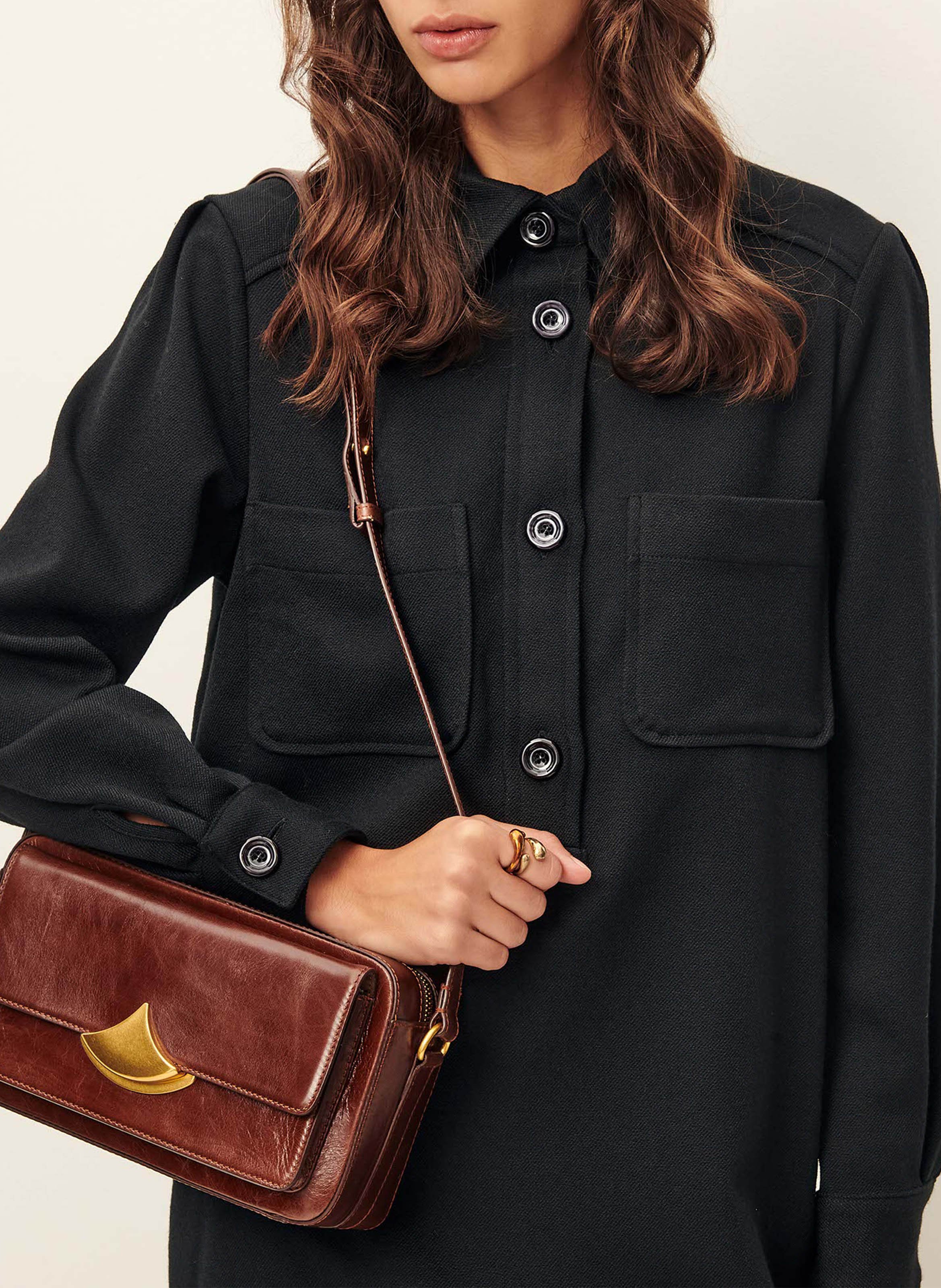 Robe courte col classique SESSUN Noir
