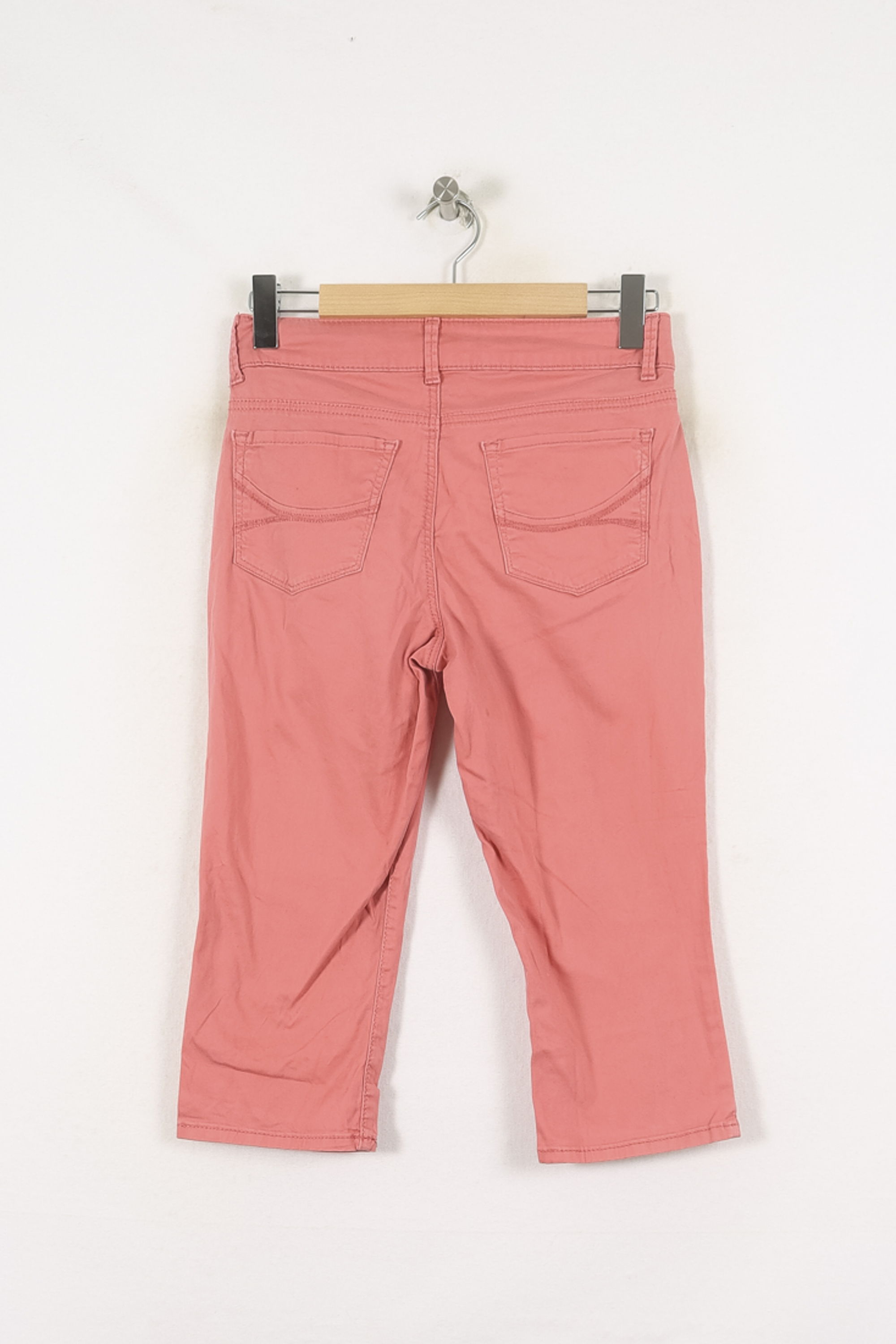 Cropped slim jeans with studs LEE - Seconde Main Pink
