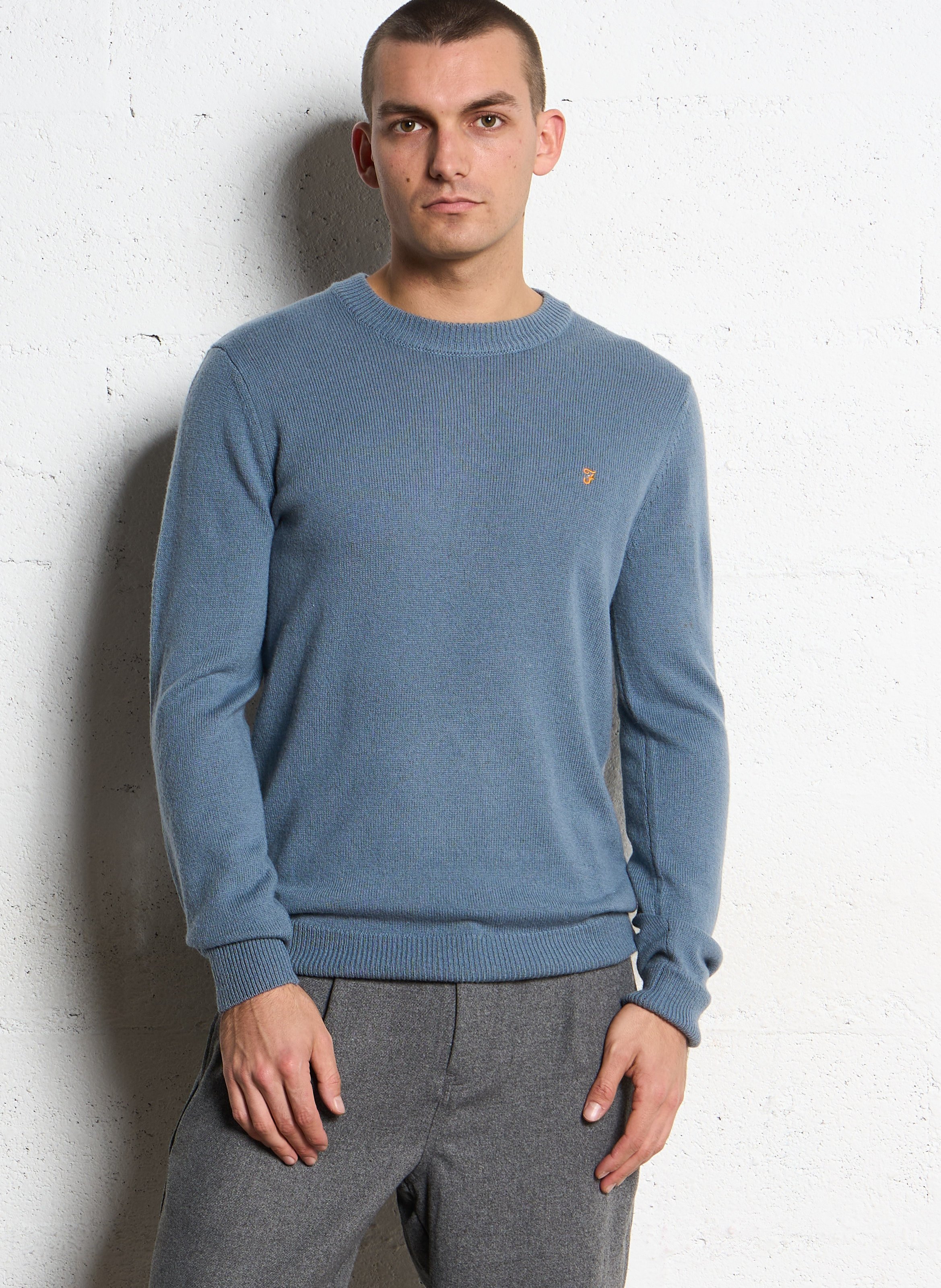 Pull droit col rond en laine FARAH