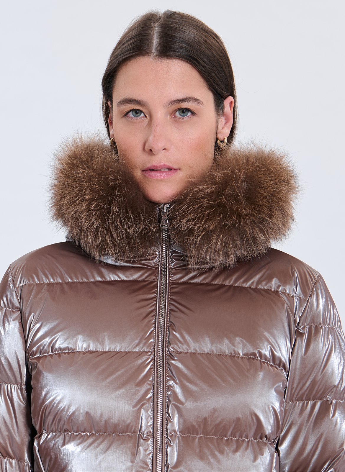 High-neck padded jacket ZAPA Beige