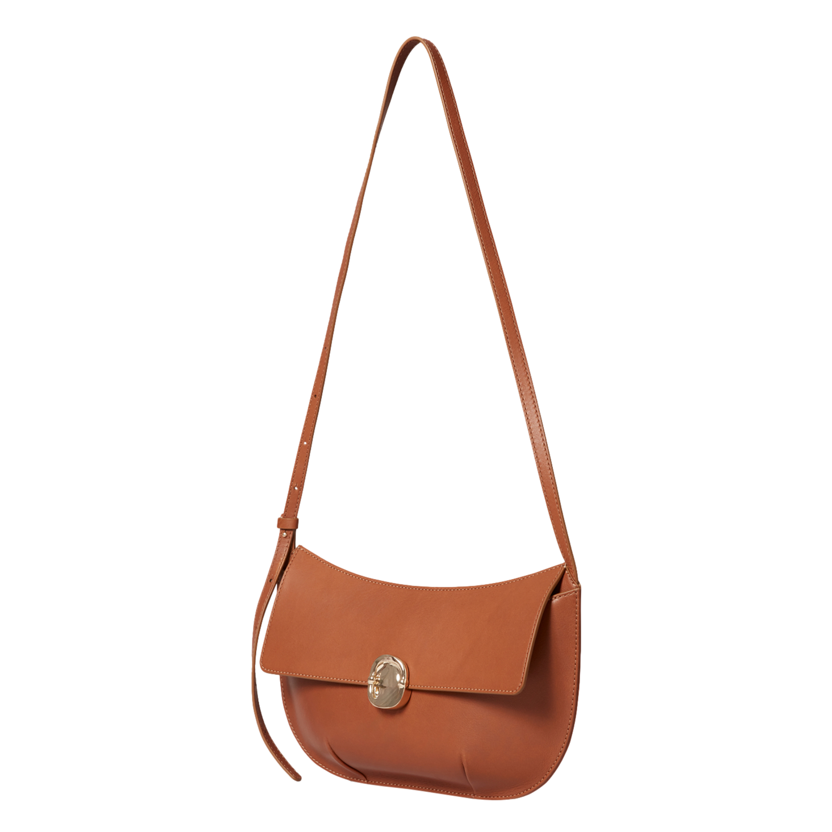 Sac bandoulière en cuir CLAUDIE PIERLOT Beige